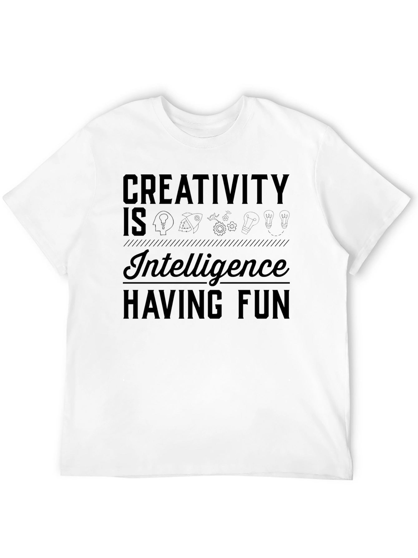 Black Creativity Intelligence Fun Black T-Shirt view 12