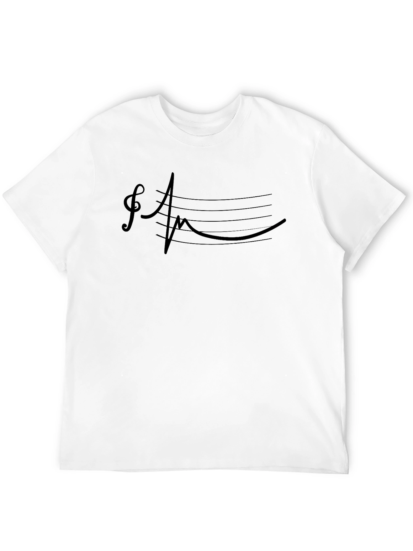 Black Music Heartbeat T-Shirt - Stylish & Unique Design view 12