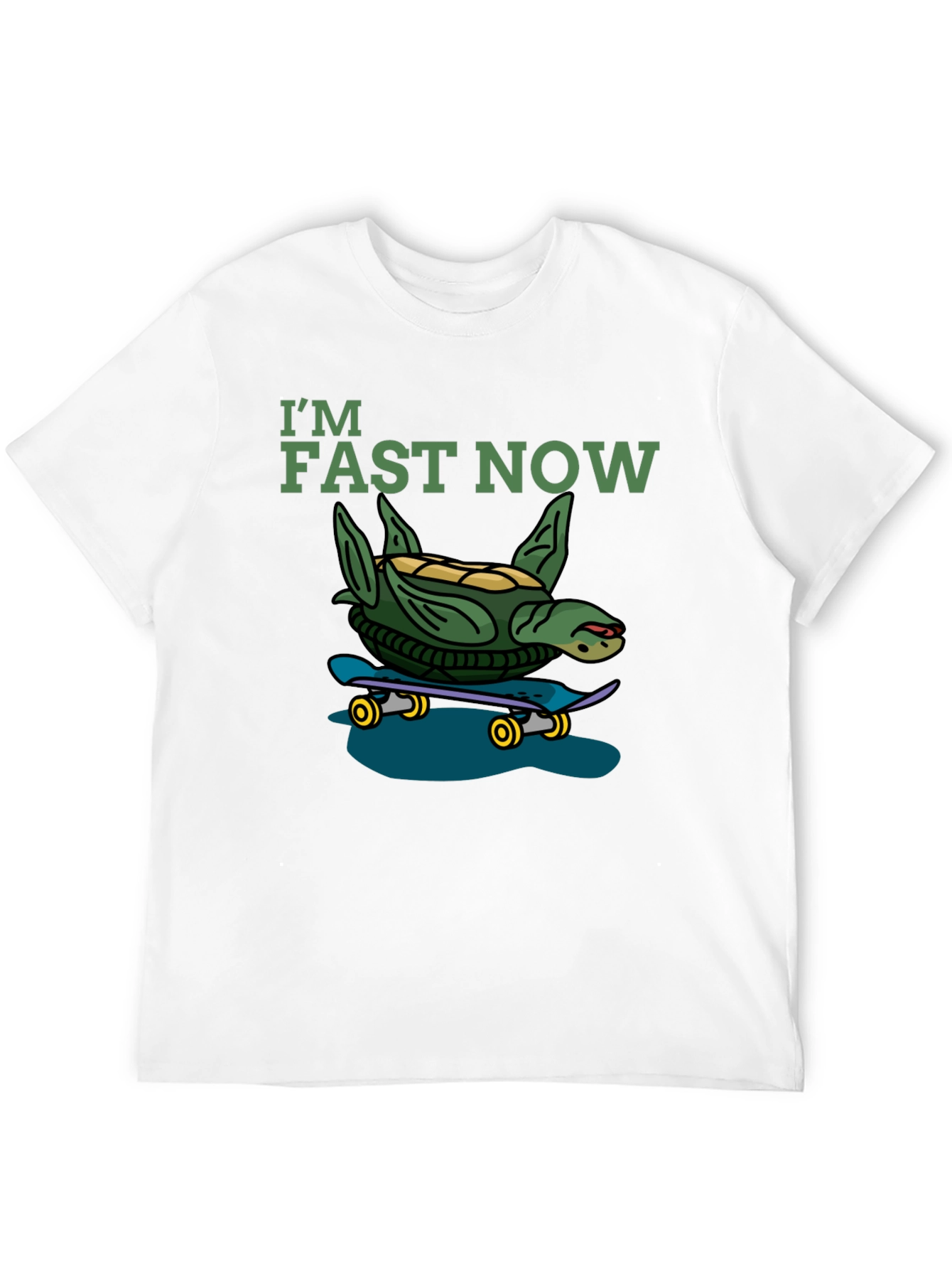I'm Fast Now Turtle Skateboard T-Shirt - 12