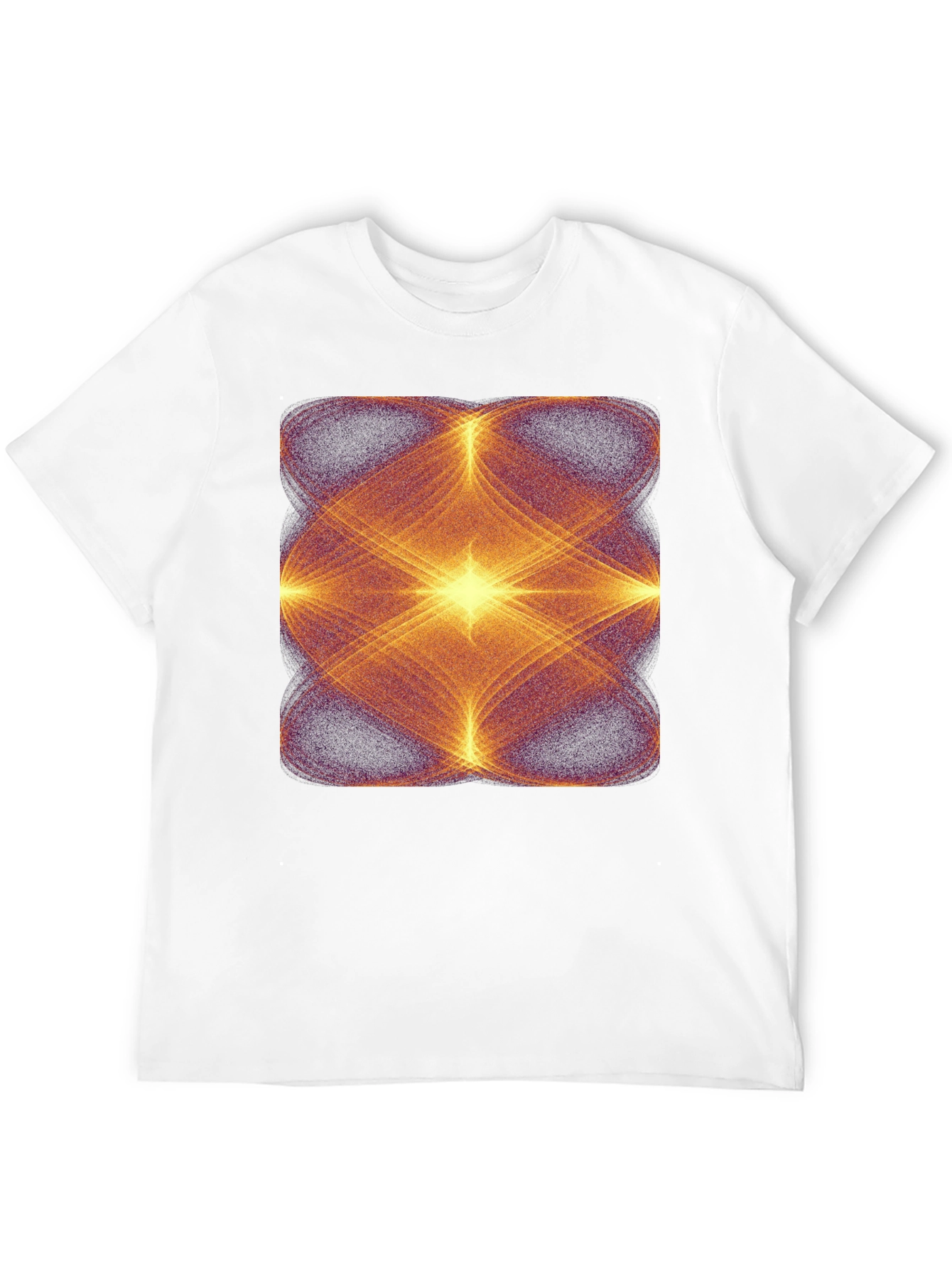 Black Geometric Light Pattern Black Tee view 12