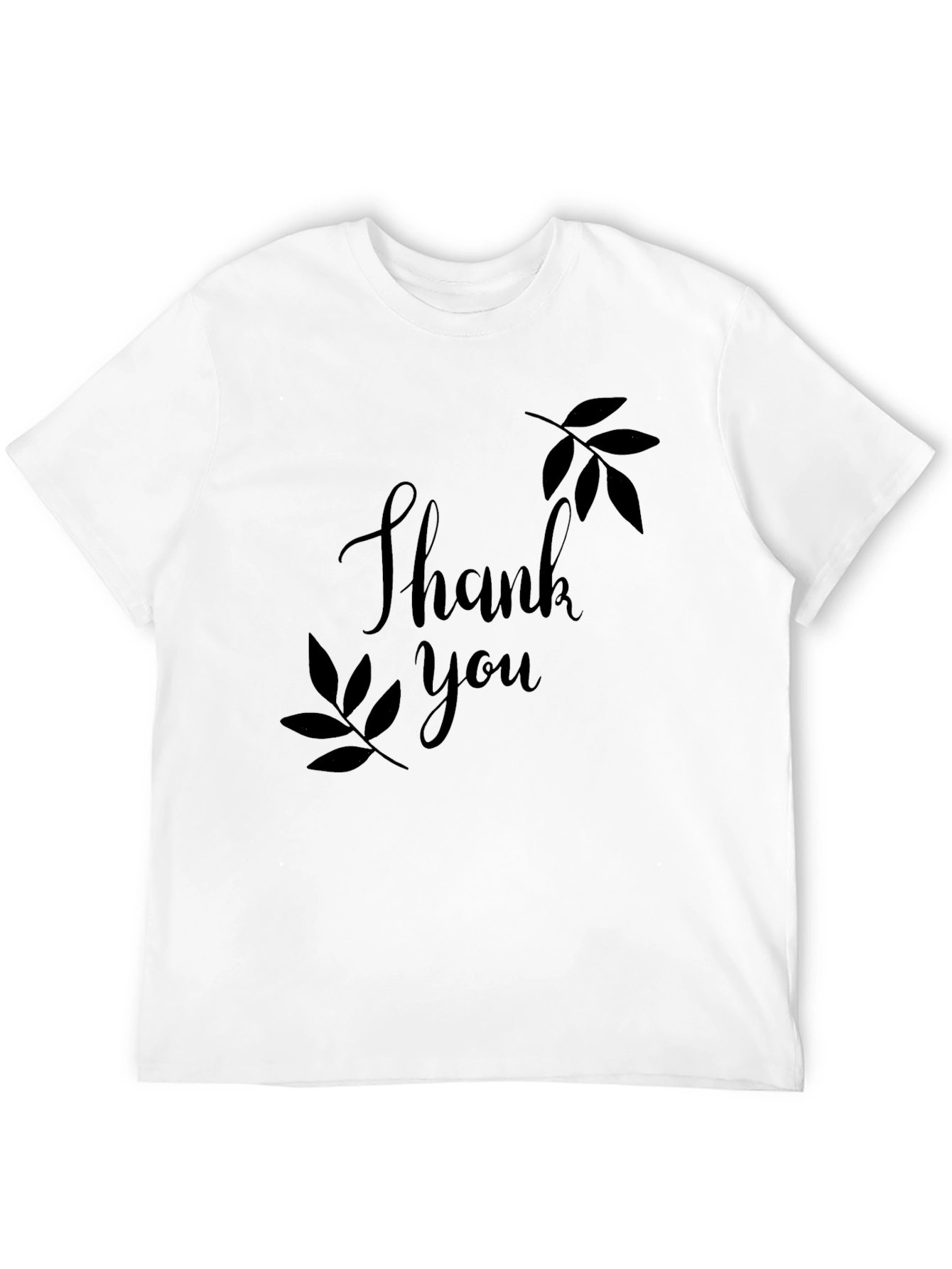 Black Thank You Graphic Print Tee - Stylish Unisex Design view 12