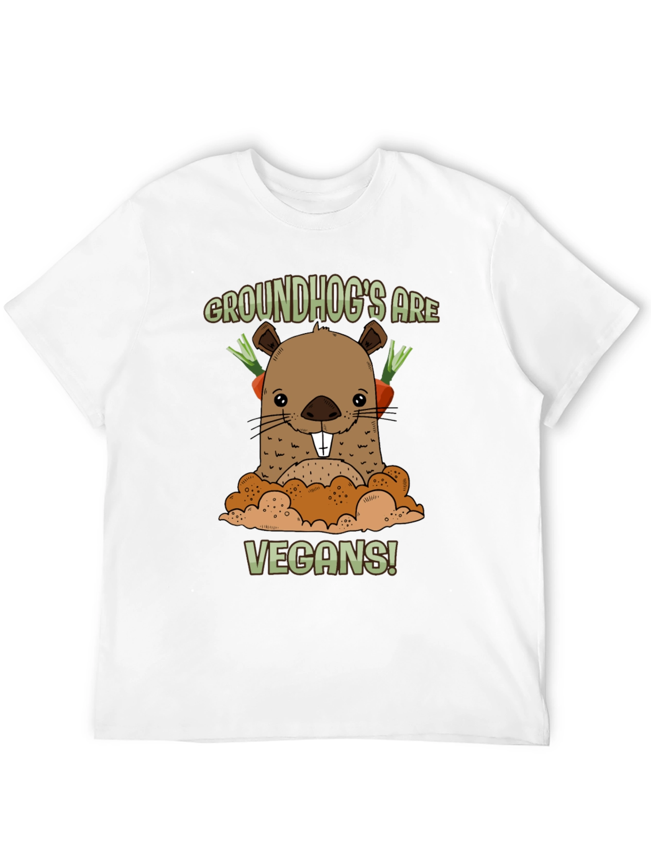 Black Groundhog Vegan T-Shirt view 12