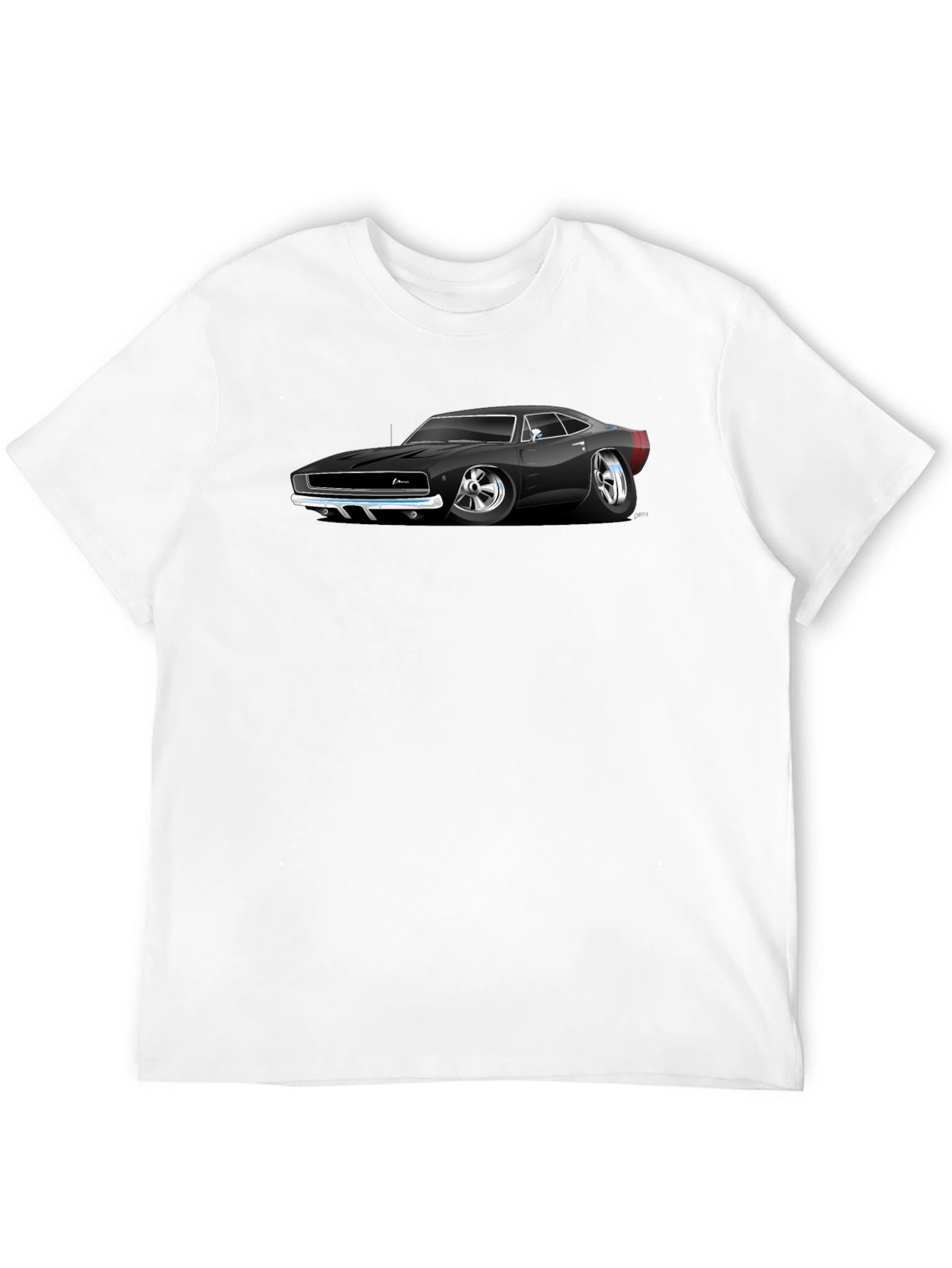 Black Classic Car Graphic Black T-Shirt view 12