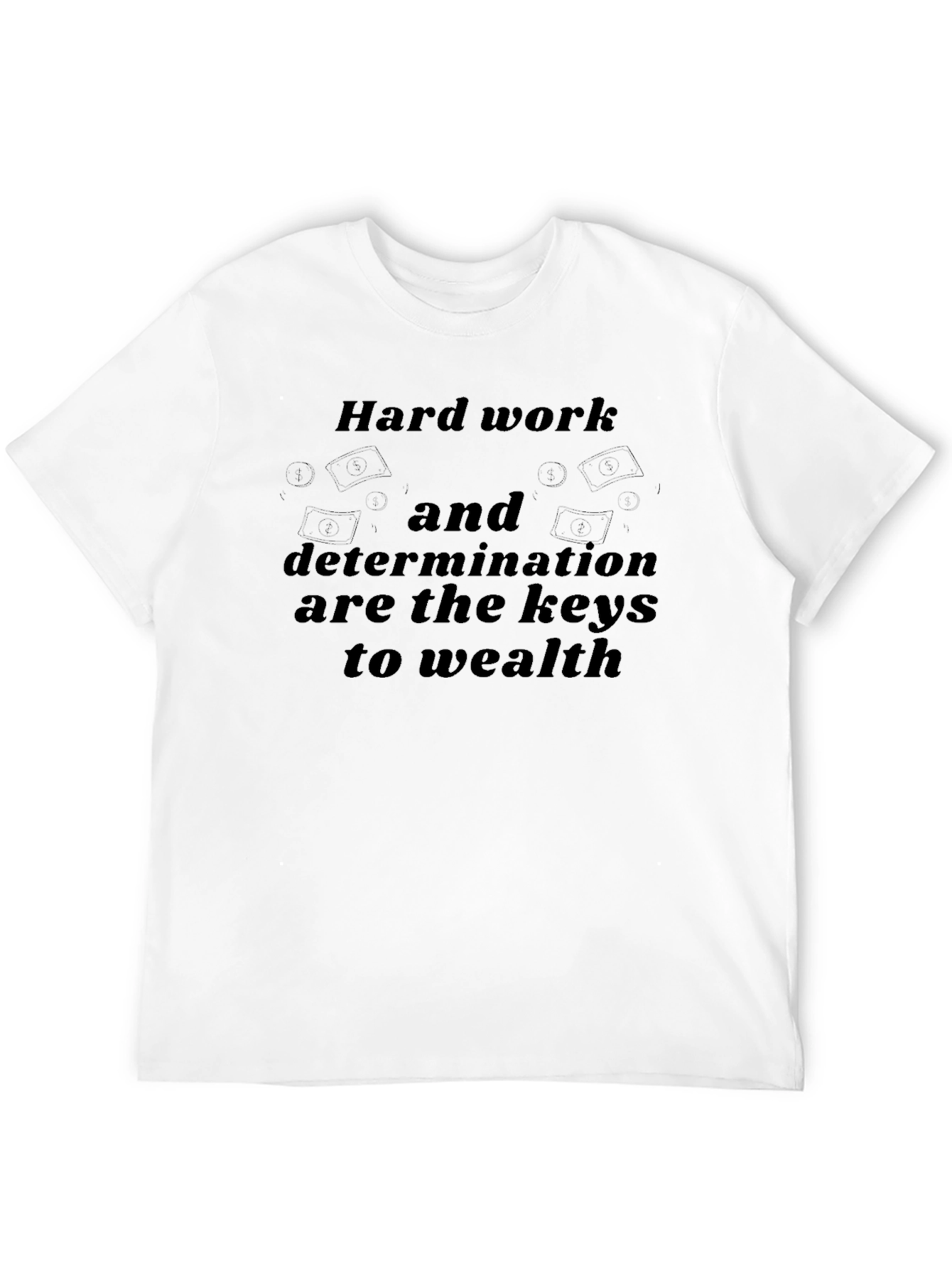 Black Hard Work Wealth T-Shirt view 12