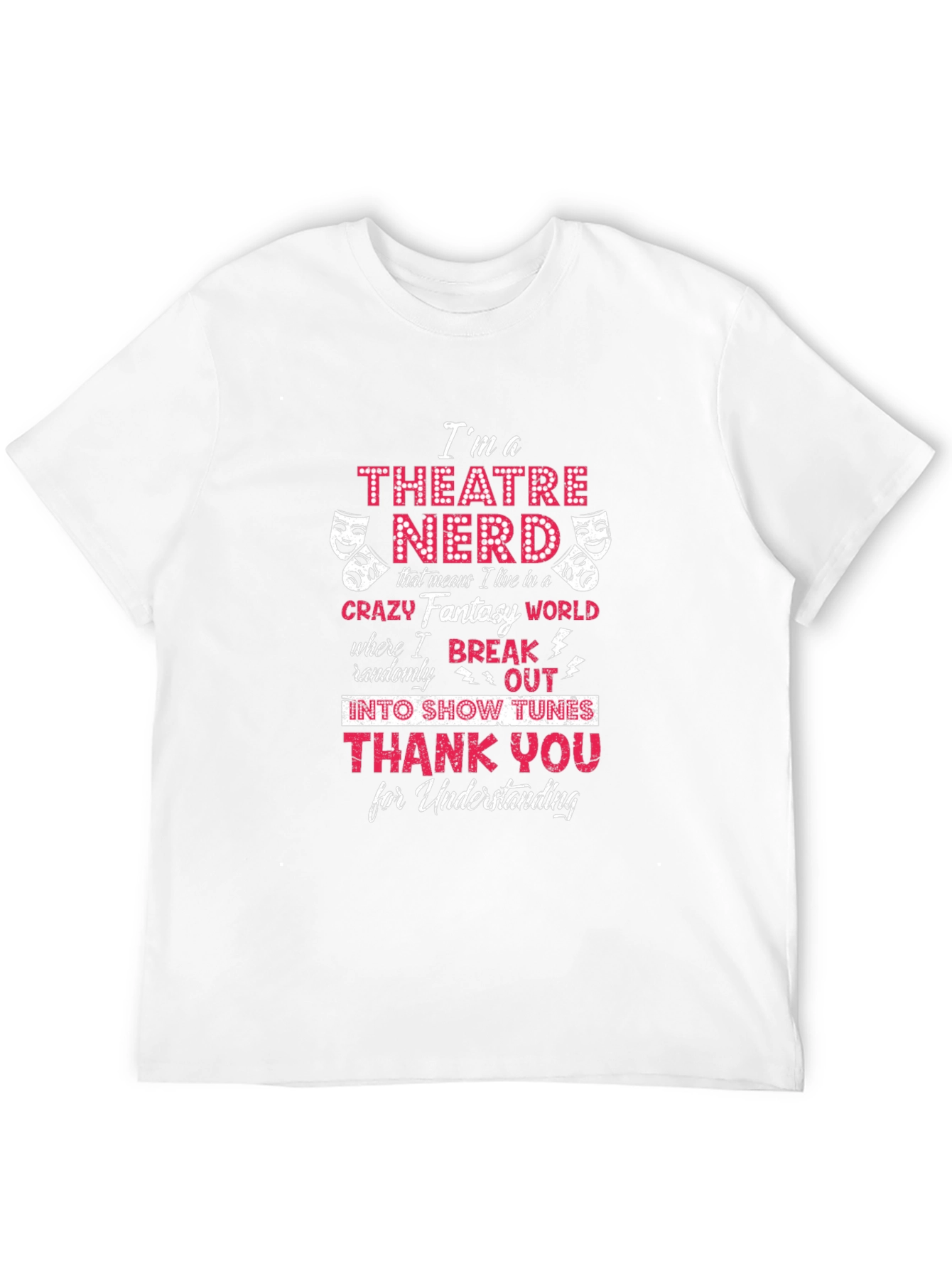 Black Theatre Nerd T-Shirt - Crazy Fantasy World Tee view 12