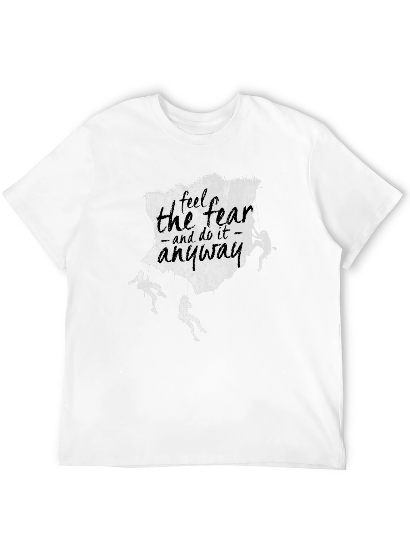 Black Fearless Climbing T-Shirt - Inspirational Design view 12