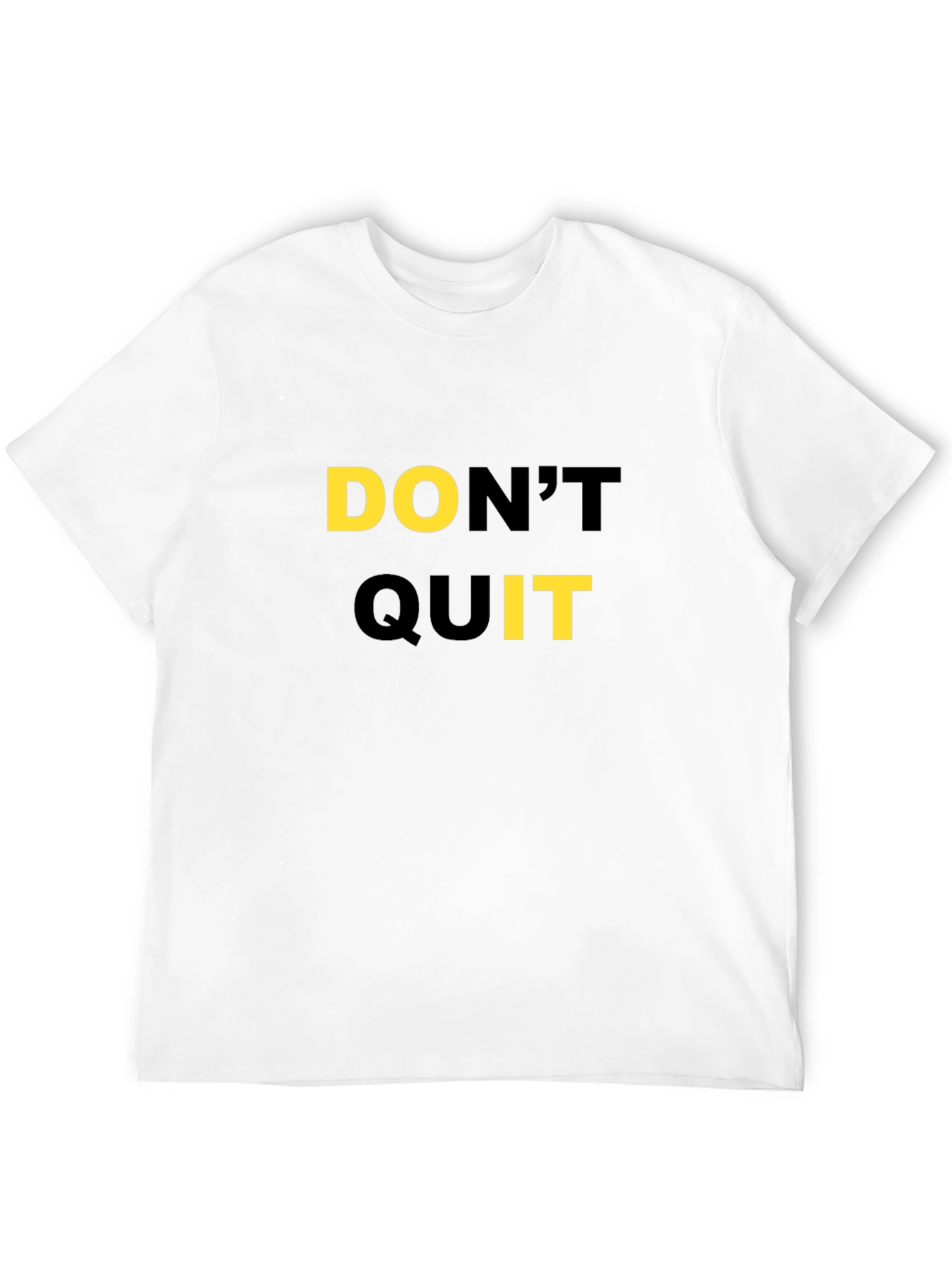 Black Motivational Don't Quit Black T-Shirt view 12