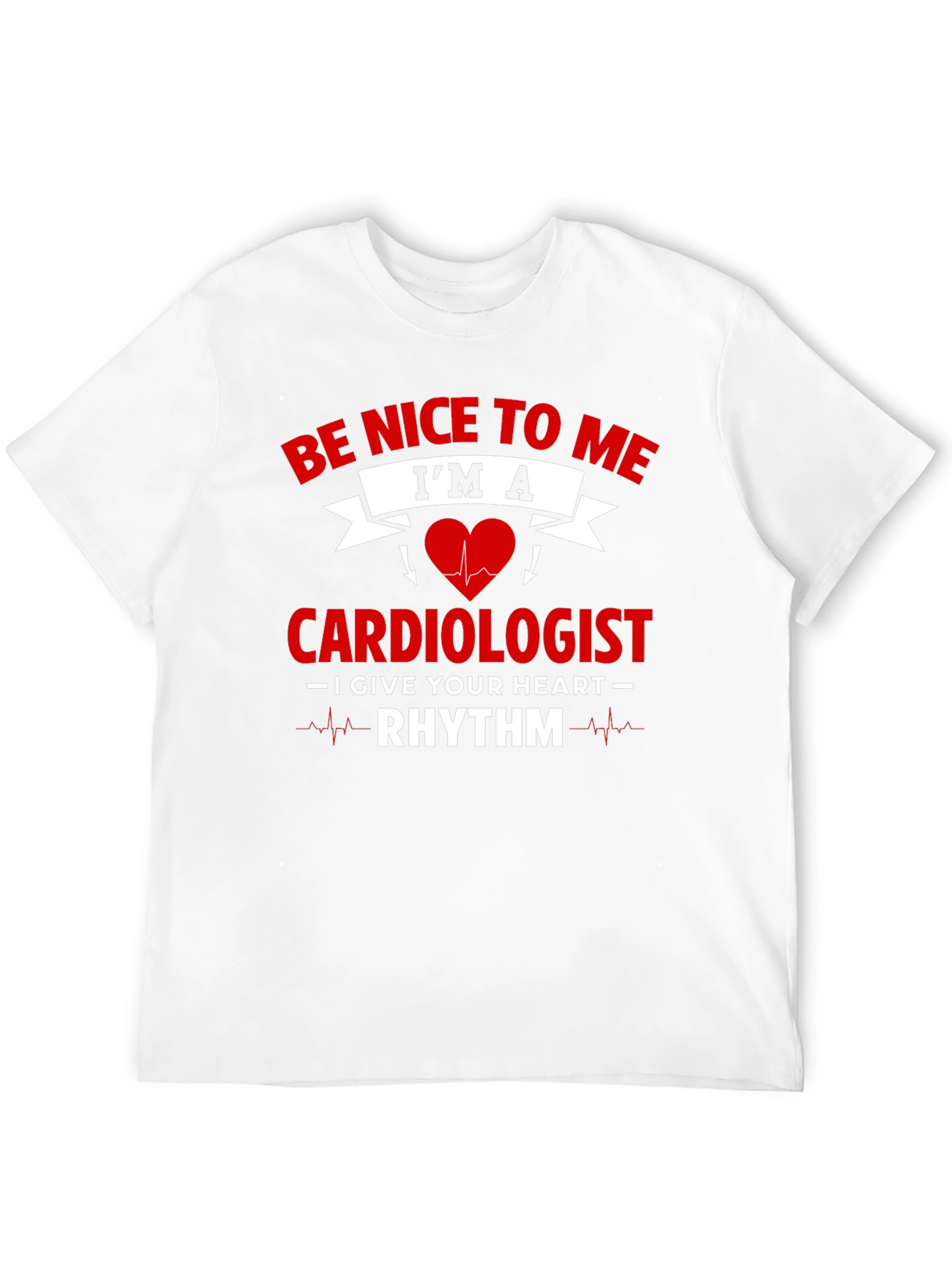 Cardiologist Rhythm Heartbeat Graphic T-Shirt - 12