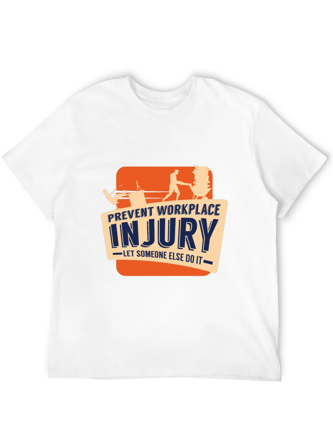 Black Prevent Workplace Injury Graphic Tee view 12