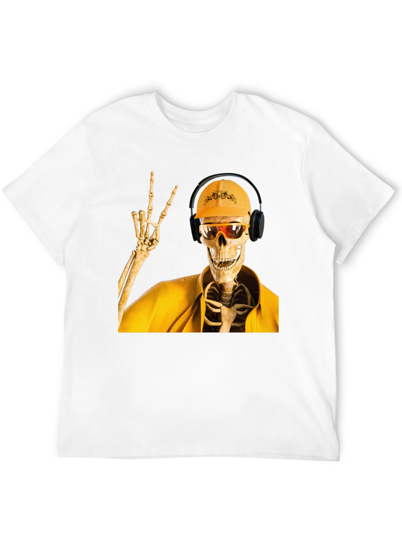Black Construction Skeleton Graphic T-Shirt view 12