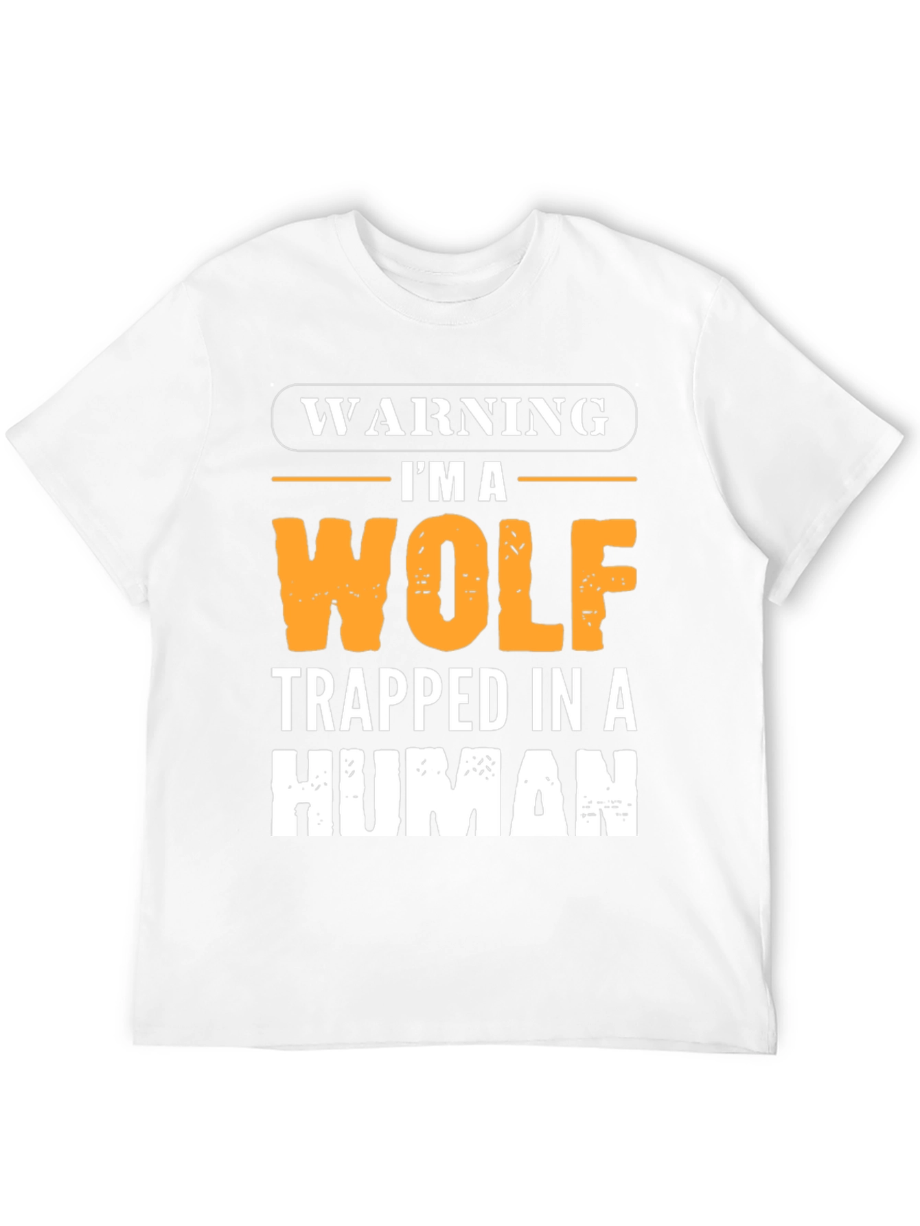 Black Warning I'm a Wolf Trapped in a Human T-Shirt view 12