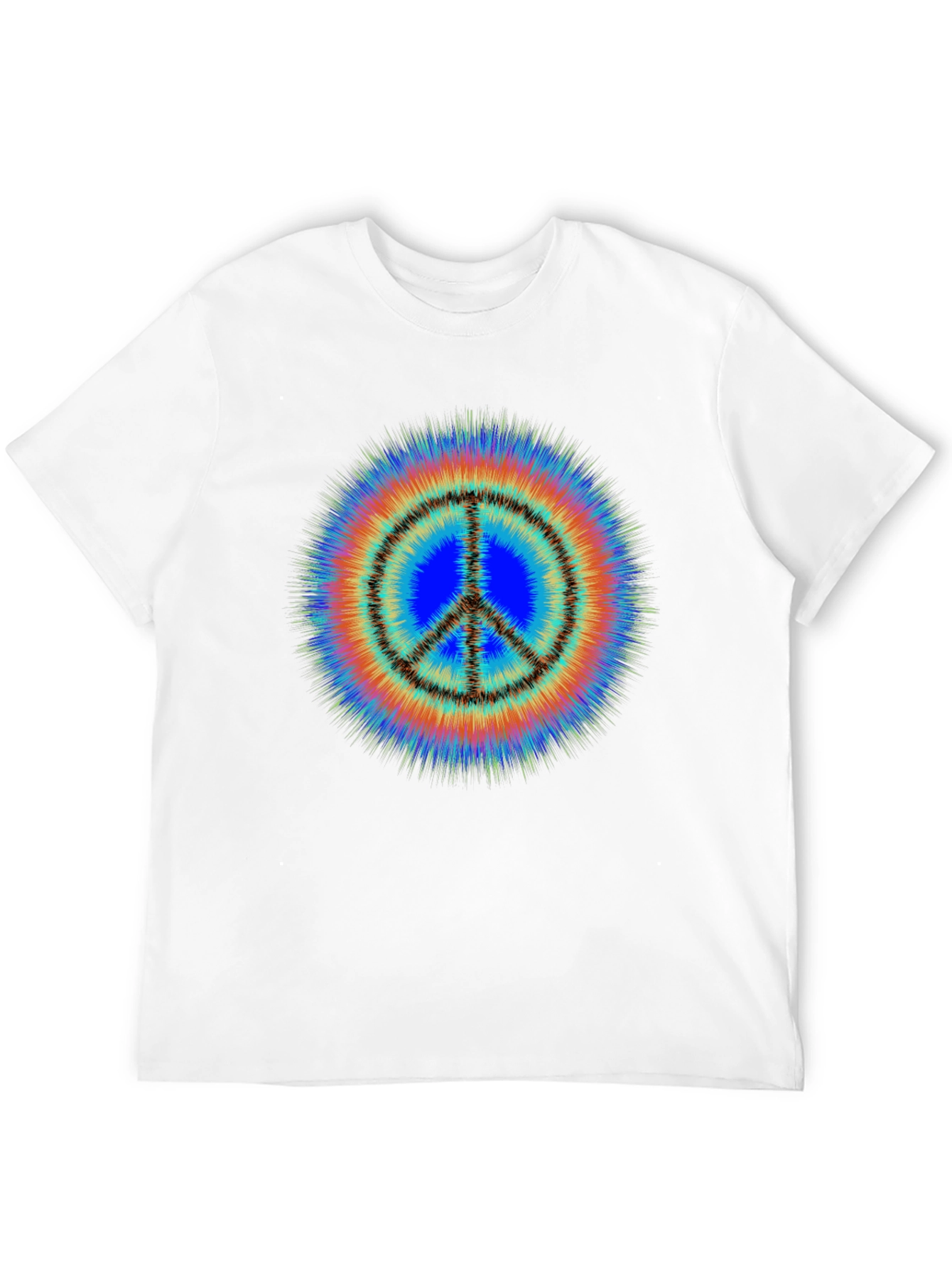 Black Retro Peace Sign Tie Dye T-Shirt - Groovy Style view 12