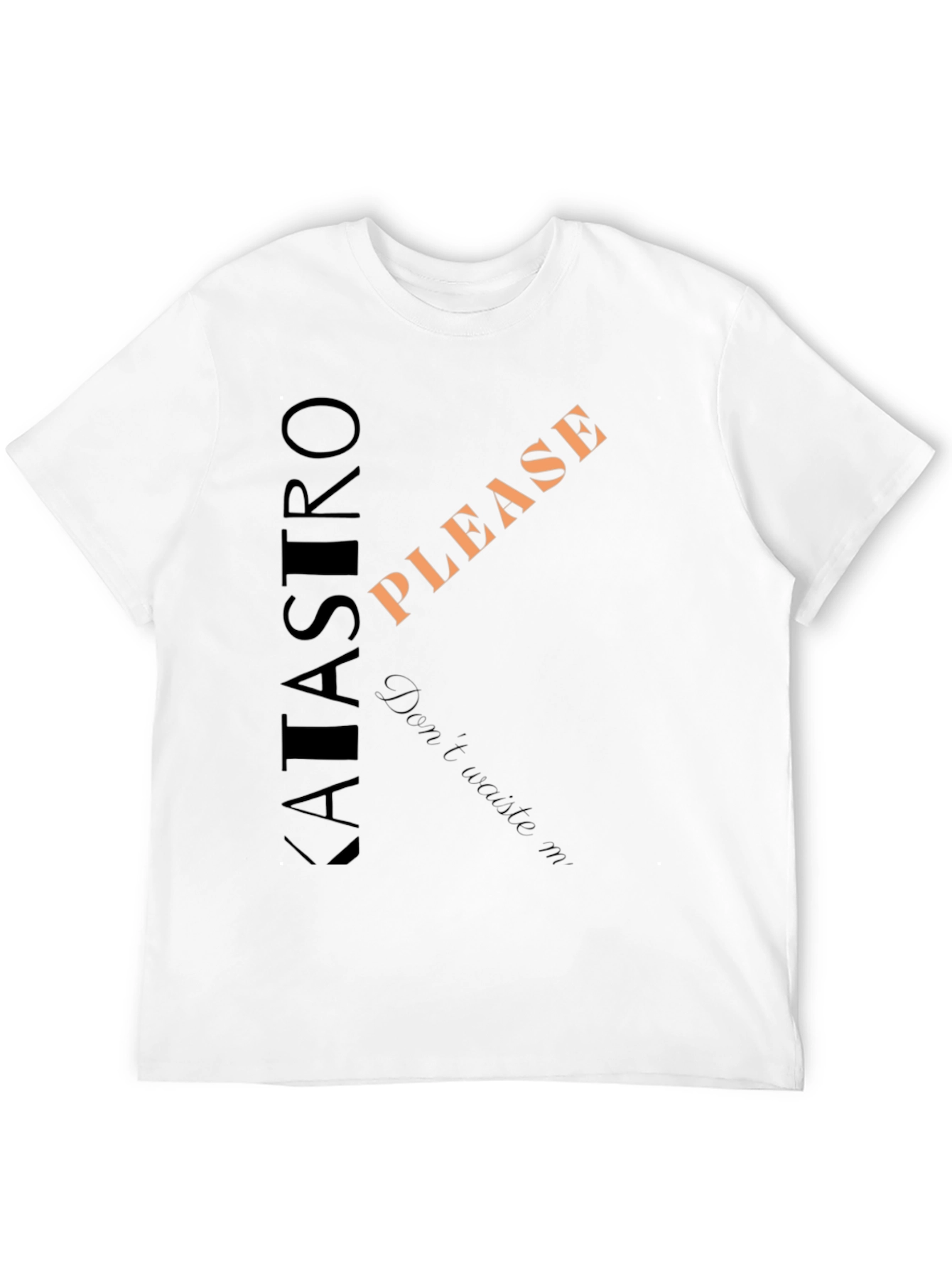 Black KATASTRO PLEASE Men's Graphic Tee view 12