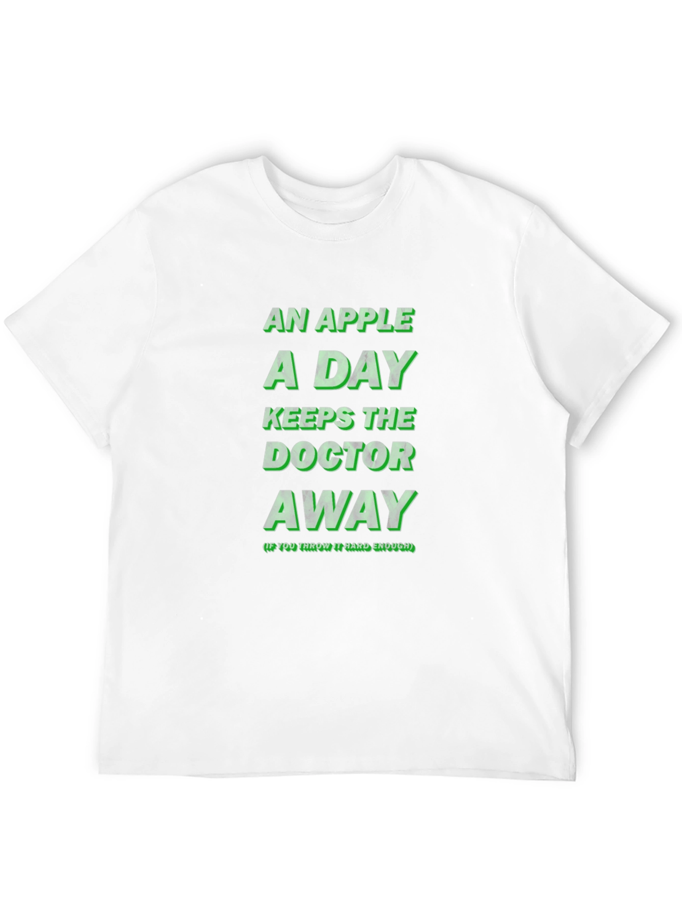 Black An Apple A Day Funny Novelty Graphic T-Shirt view 12