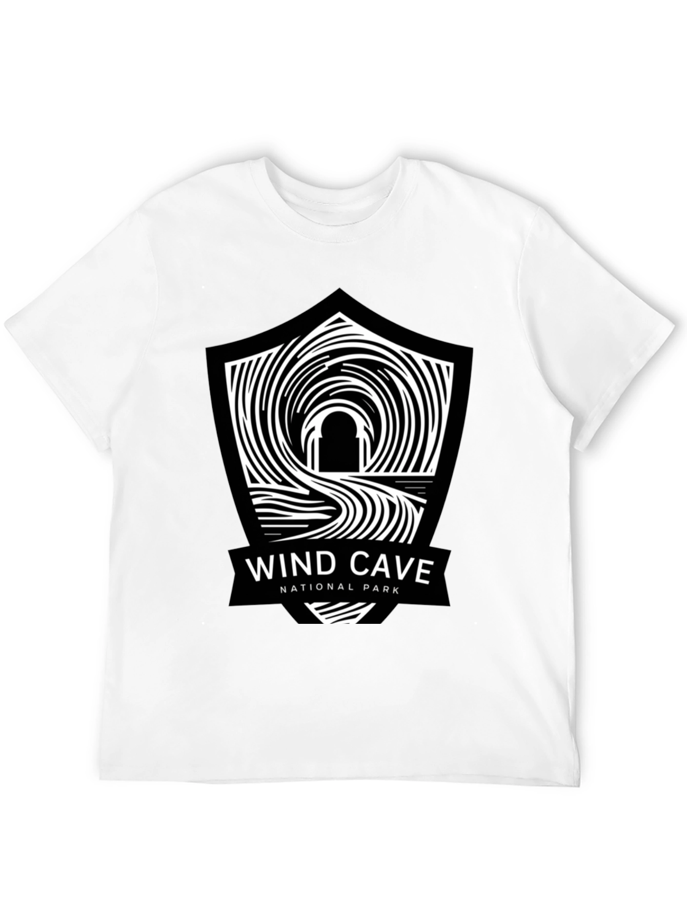 Black Wind Cave National Park Black T-Shirt view 12