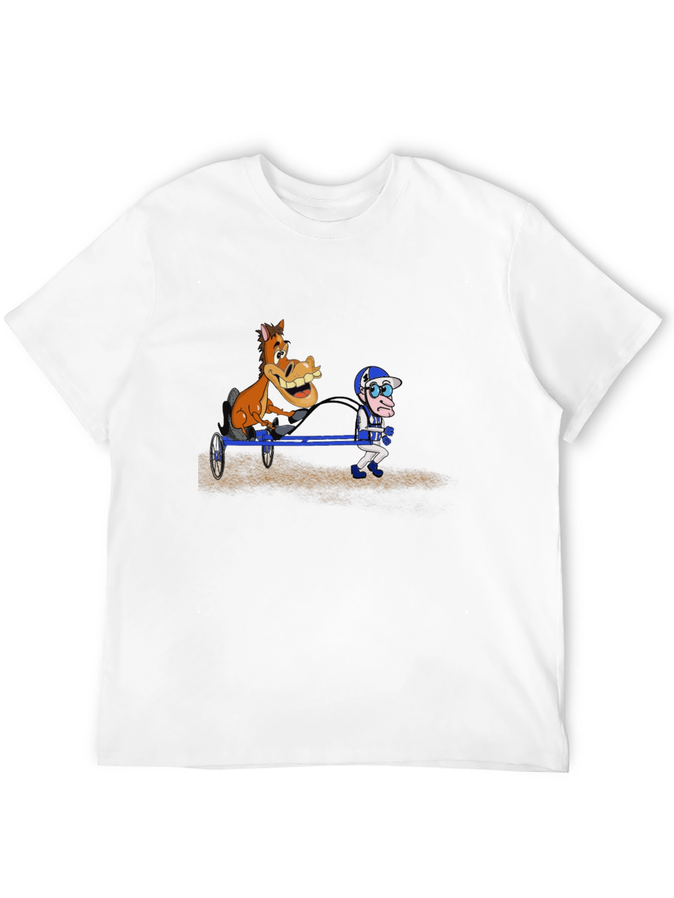Black Cartoon Horse & Jockey Black T-Shirt view 12