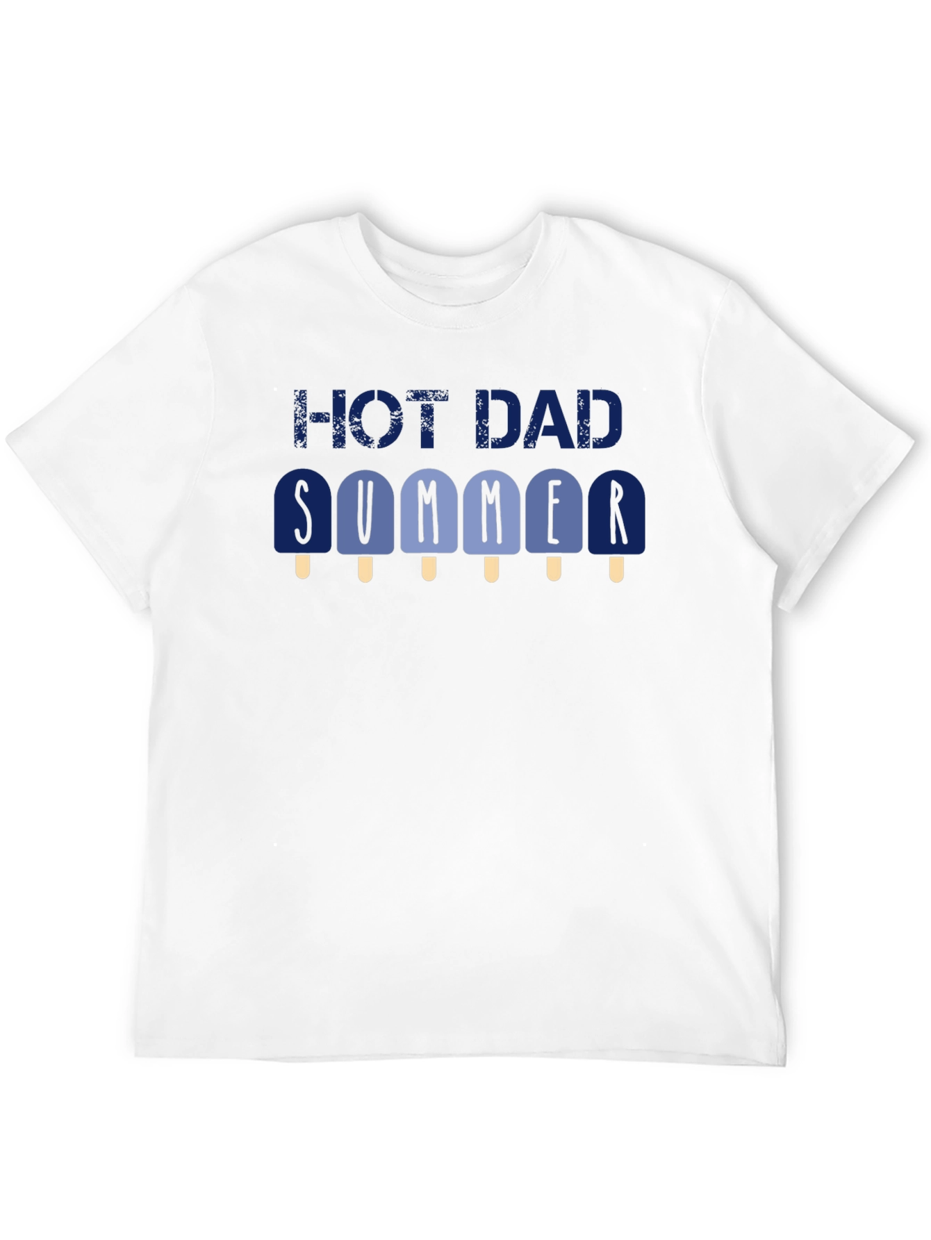 Black Hot Dad Summer Graphic T-Shirt - Black Crew Neck Tee view 12