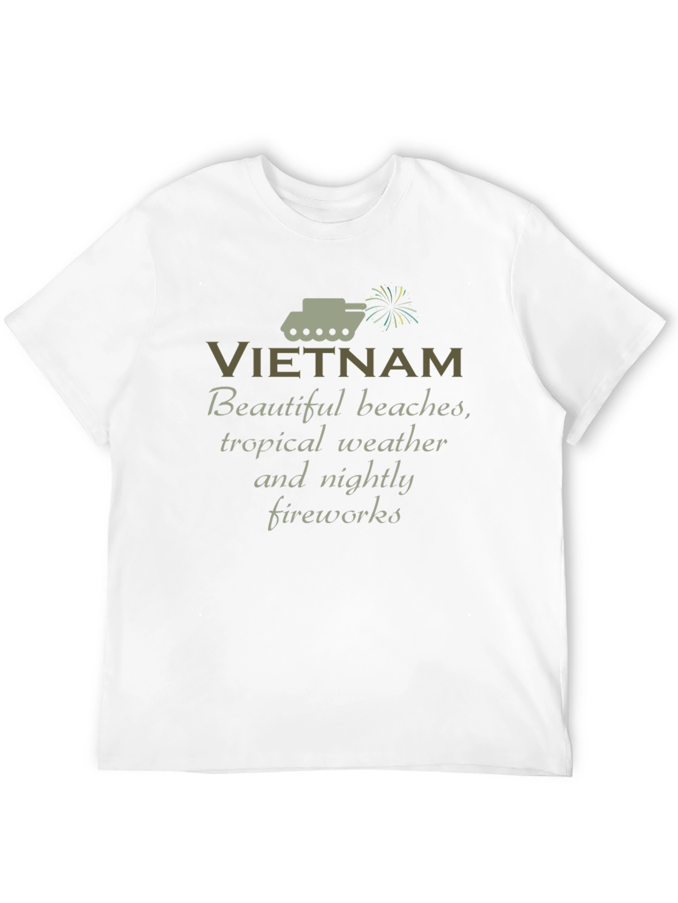 Black Vietnam Sarcastic Humor Black T-Shirt view 12