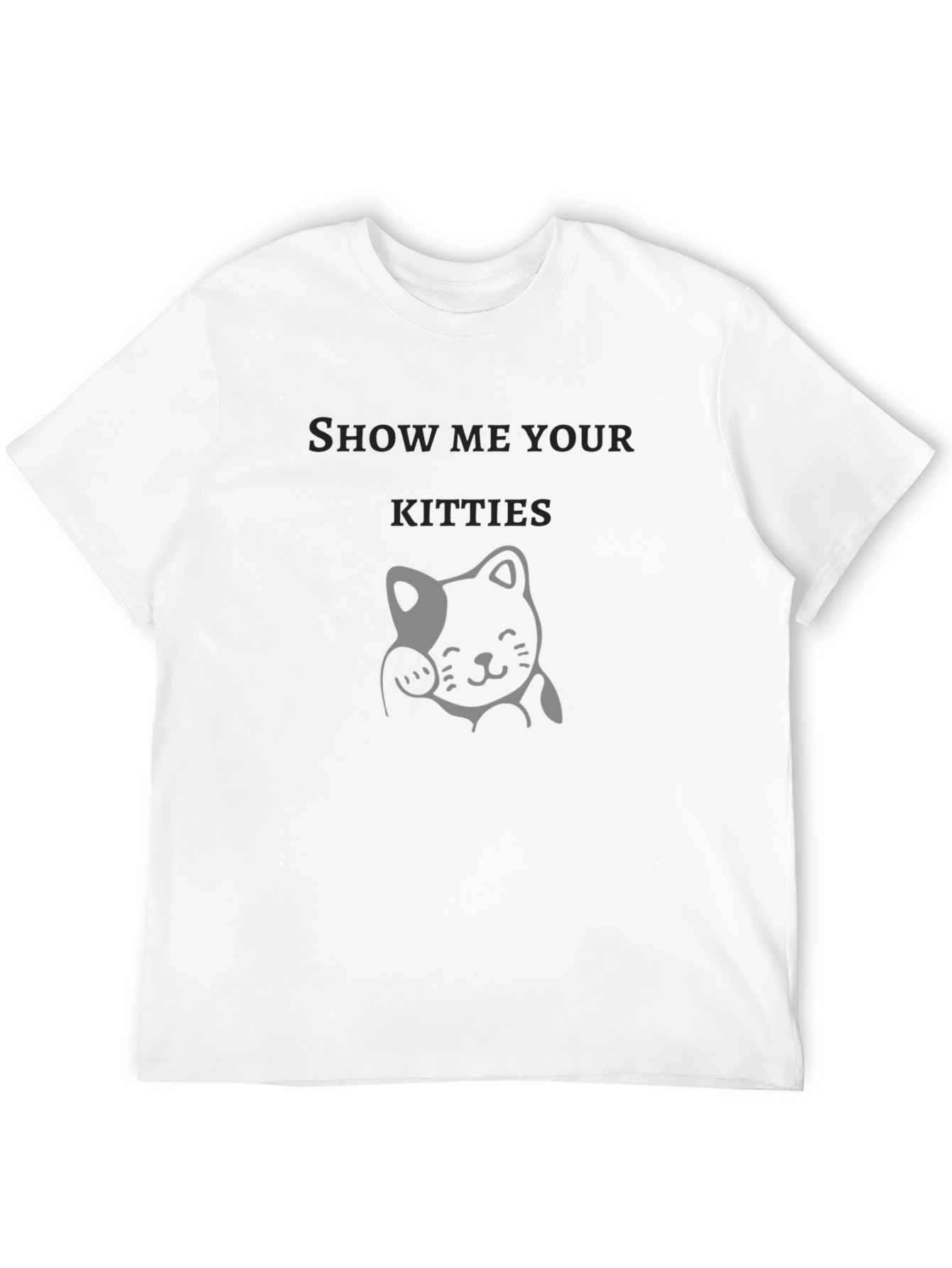 Black Show Me Your Kitties Black Graphic Tee view 12