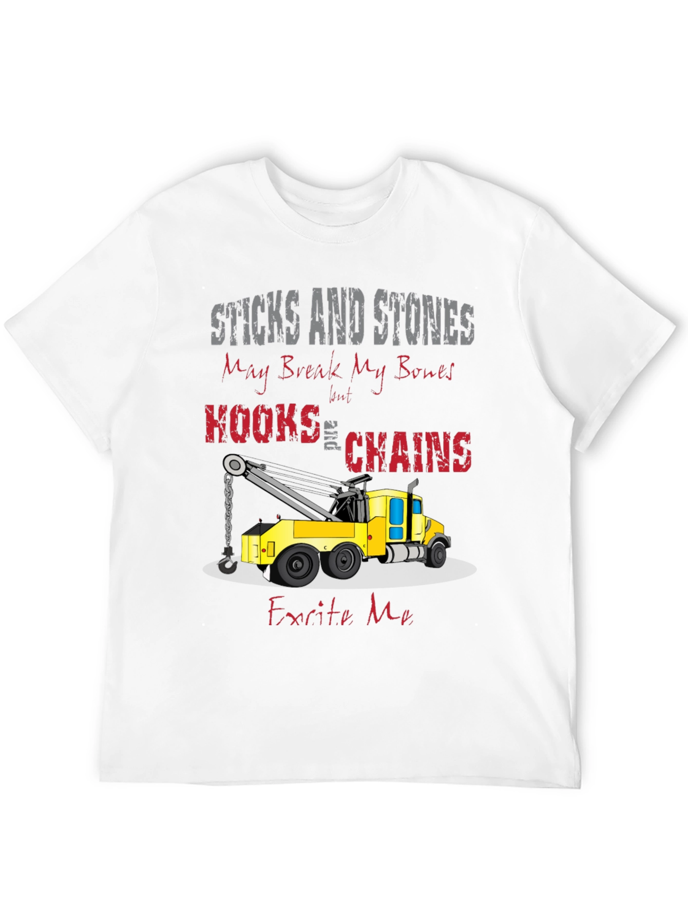 Black Sticks and Stones Tow Truck T-Shirt view 12