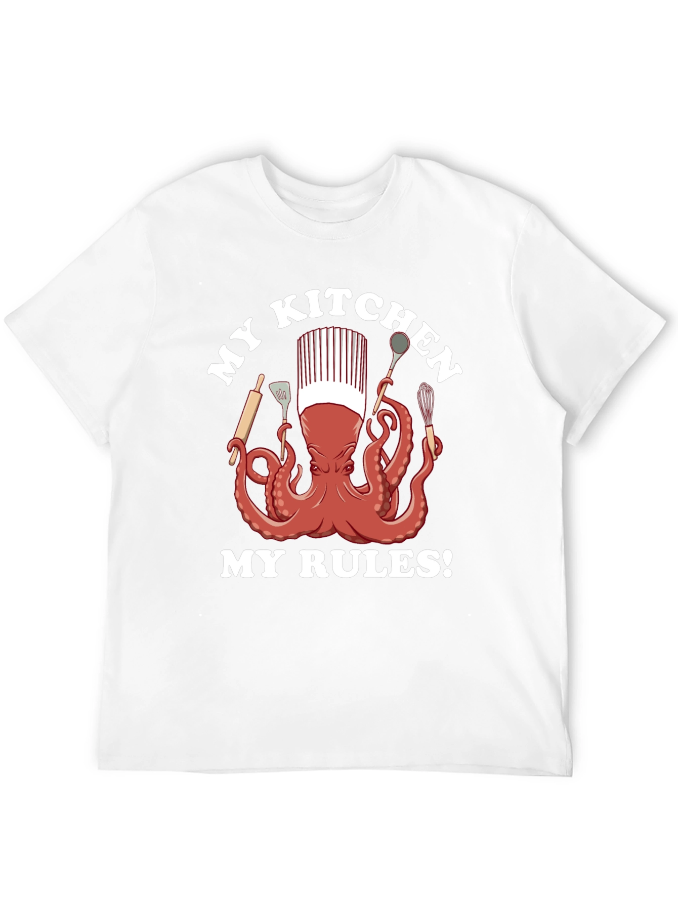 Black Chef Octopus Graphic T-Shirt - Kitchen Rules view 12