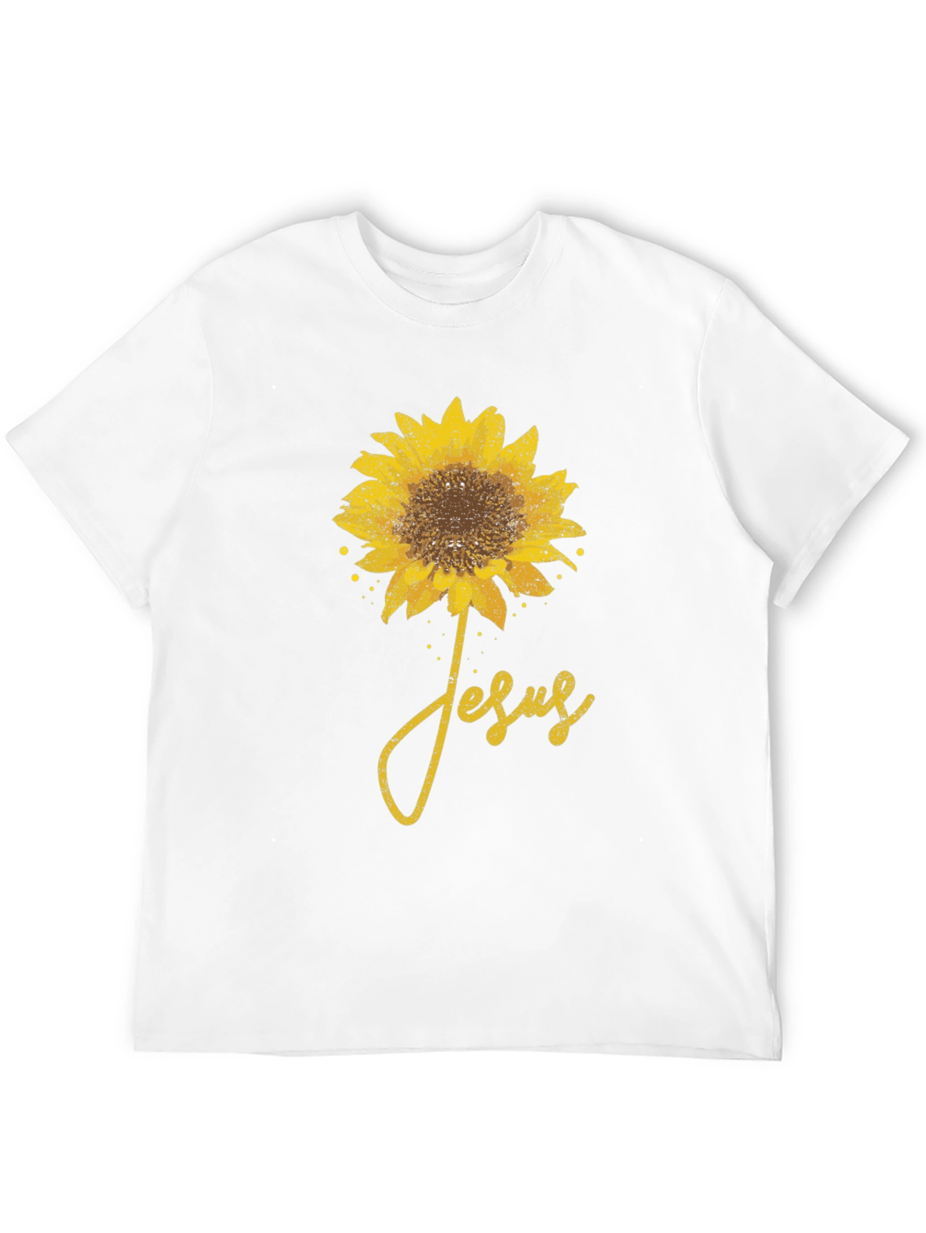 Black Sunflower Jesus Graphic T-Shirt view 12
