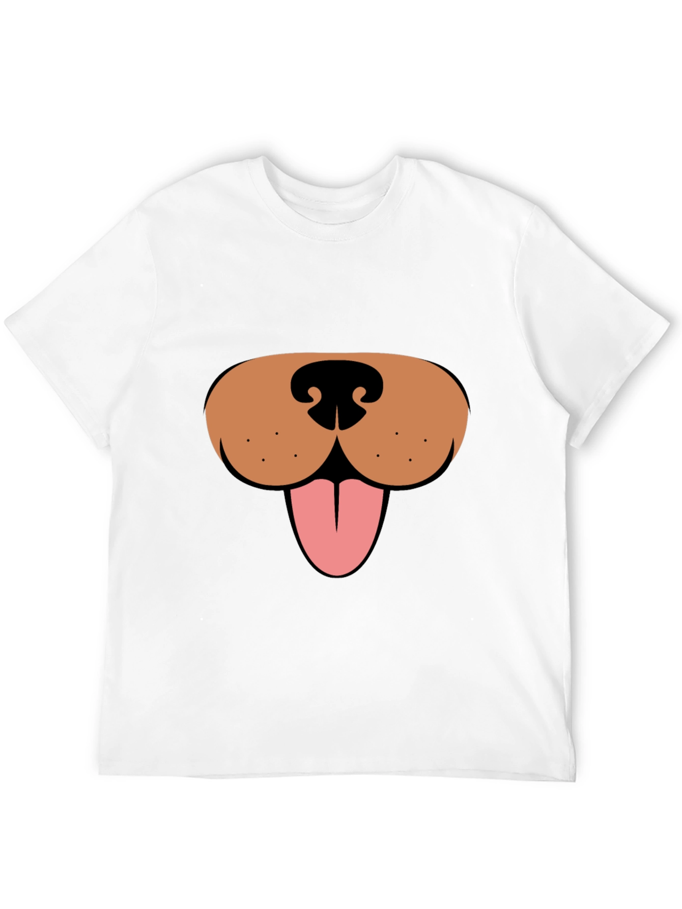 Black Funny Dog Face Graphic Tee - Black Casual T-Shirt view 12