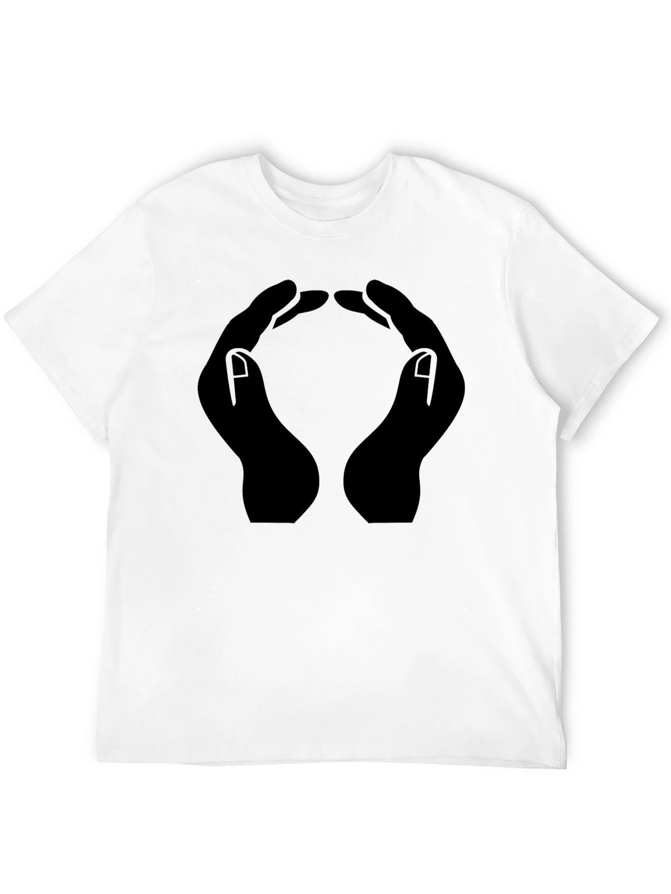 Hands Forming Circle Graphic T-Shirt - Black - 12