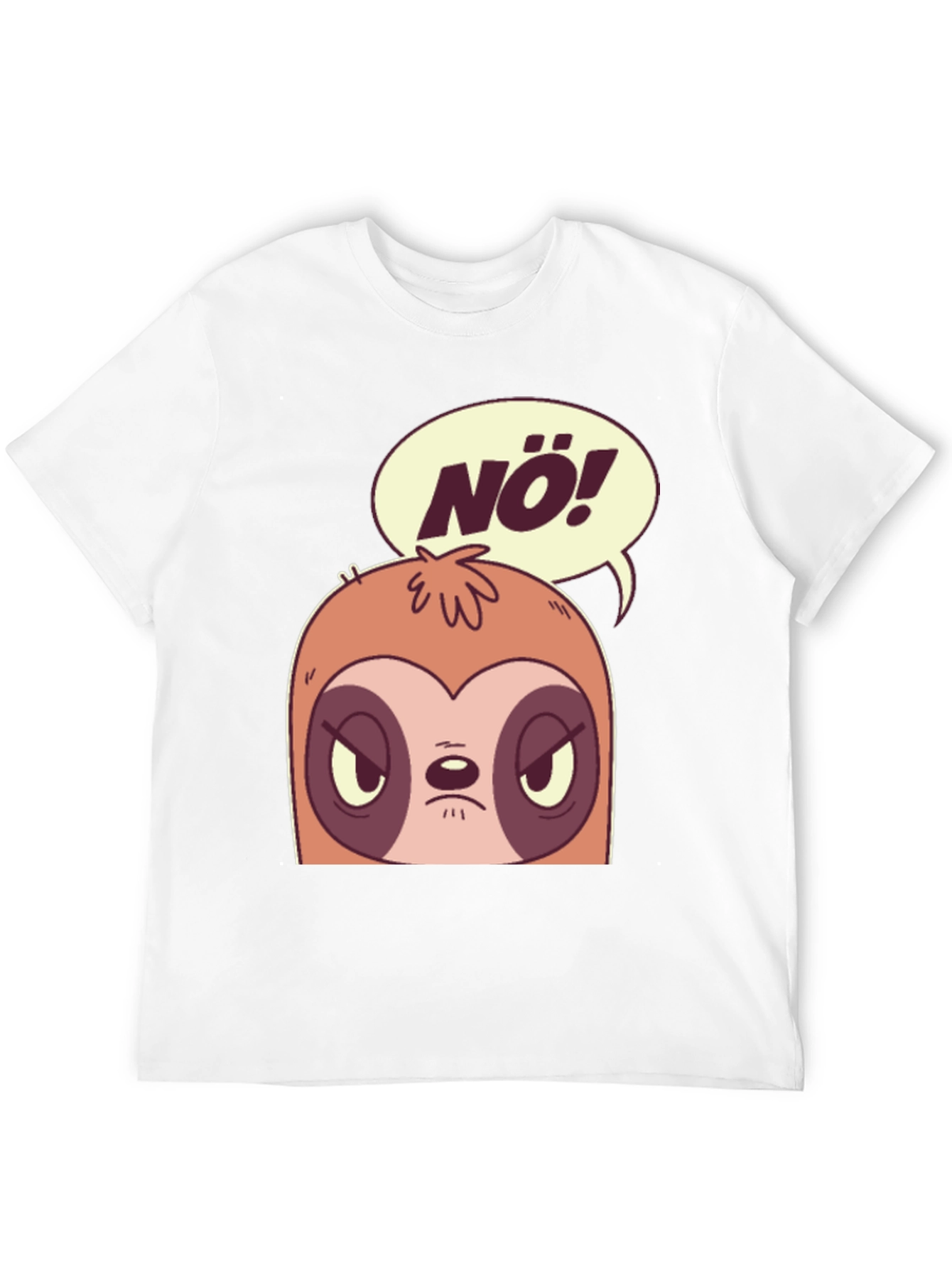 Black Nö Sloth Graphic Tee - Funny Novelty T-Shirt view 12
