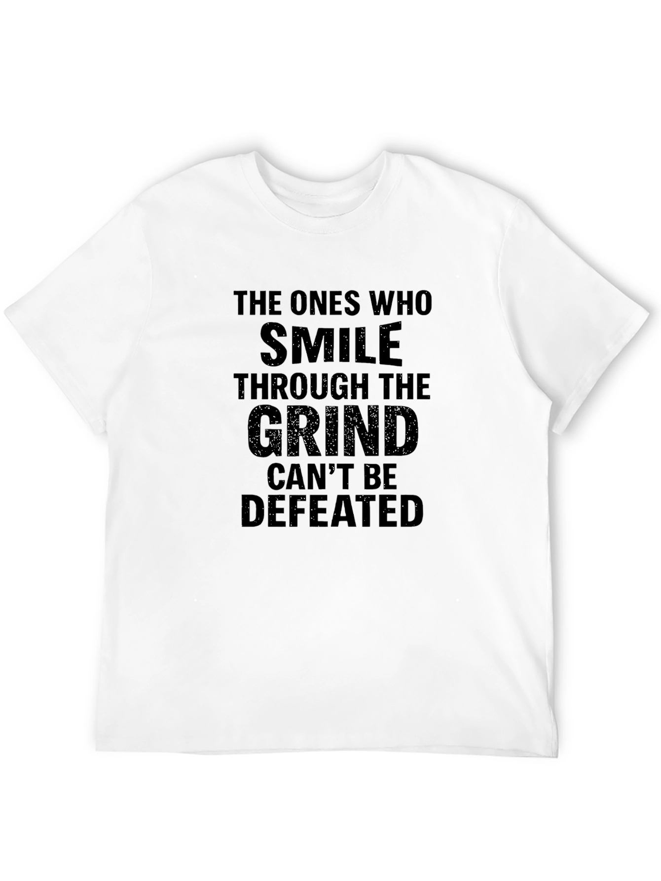 Black Motivational T-Shirt: Smile Through The Grind view 12