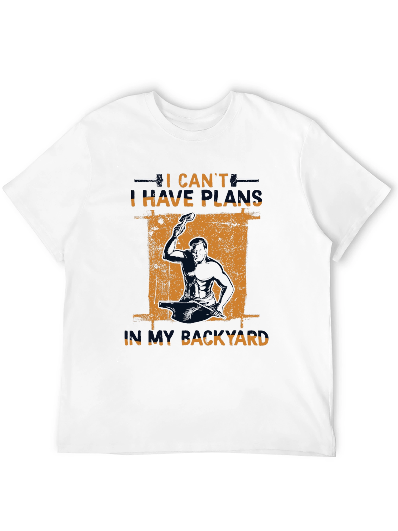 Black I Can't I Have Plans In My Backyard T-Shirt view 12