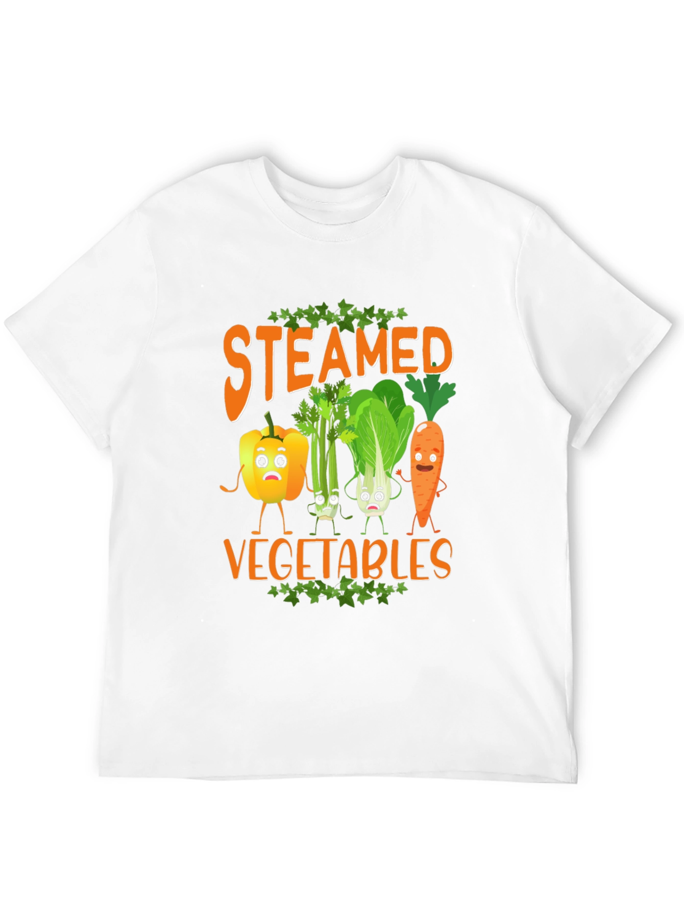 Black Steamed Vegetables Graphic T-Shirt view 12