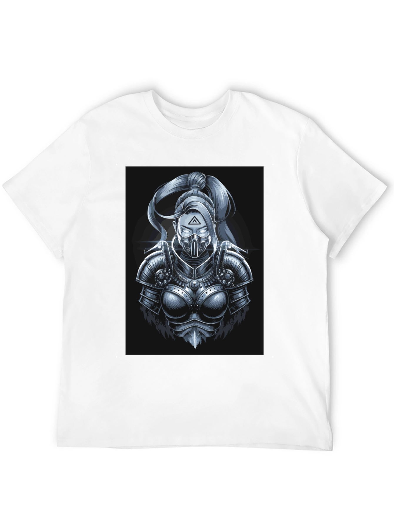 Black Futuristic Knight T-Shirt - Black view 12