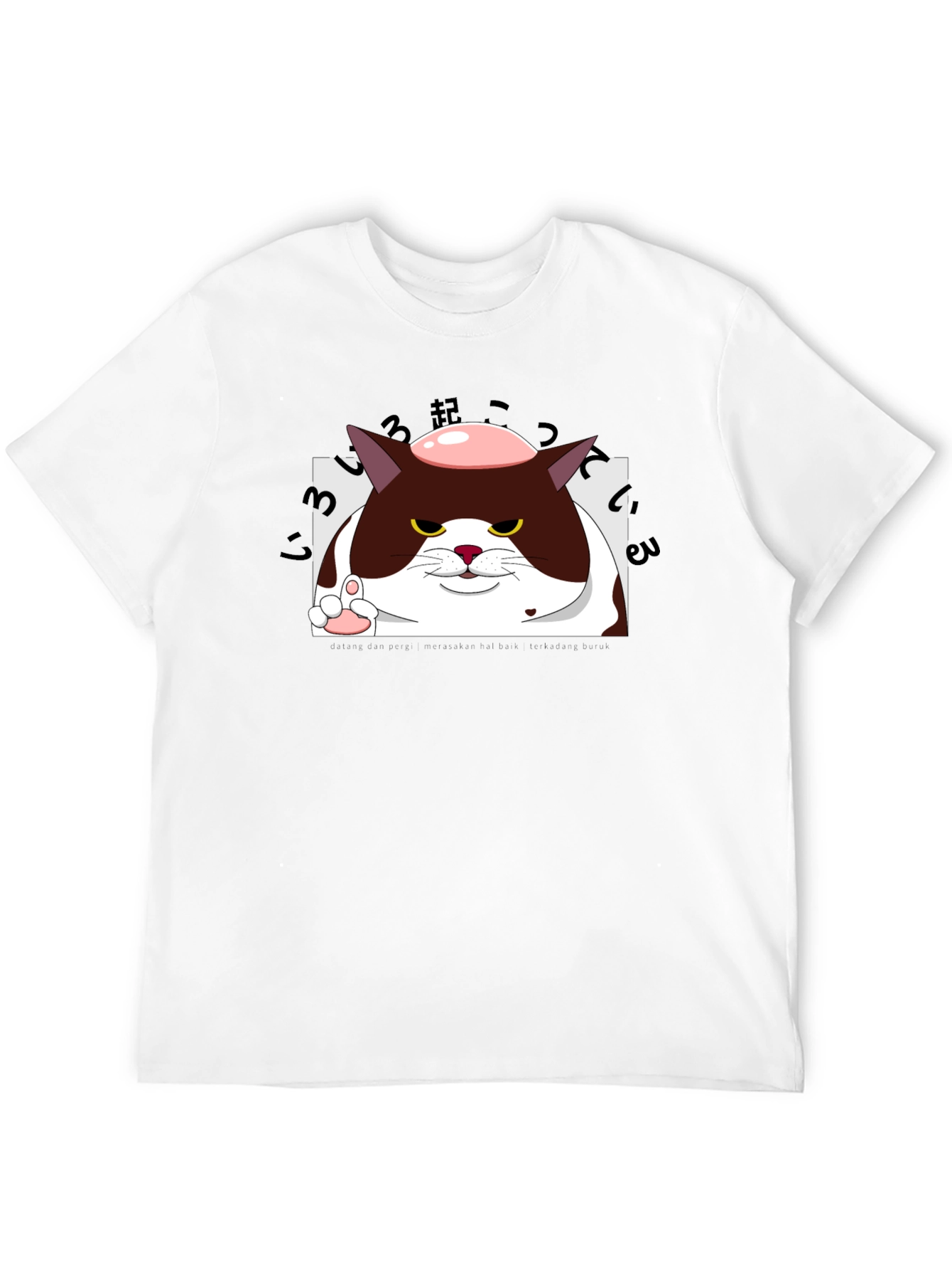 Black Grumpy Cat Pink Donut T-Shirt view 12