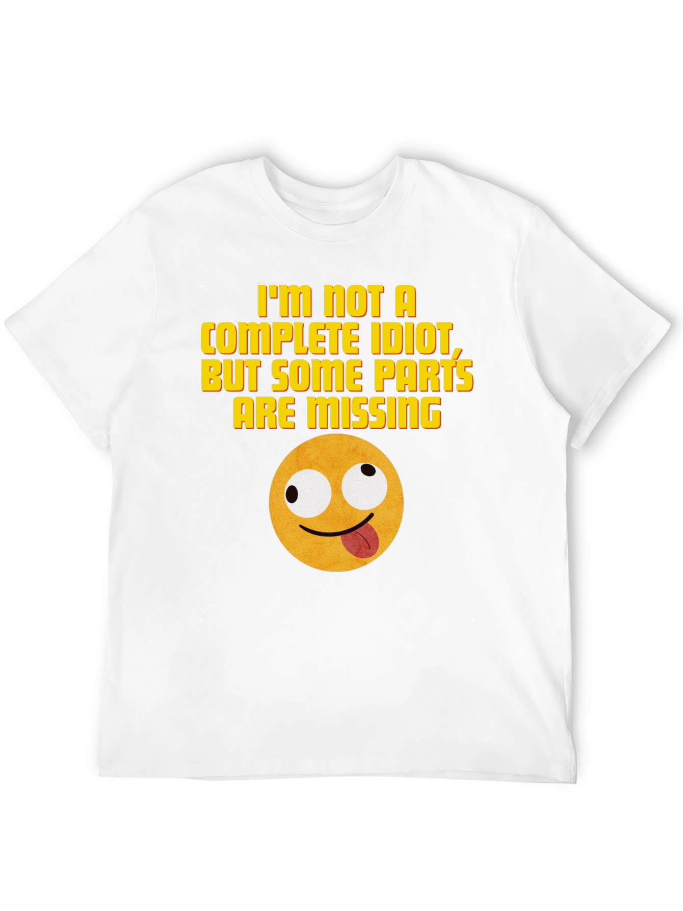 Black Funny "Missing Parts" Graphic Tee - Black Cotton T-Shirt view 12