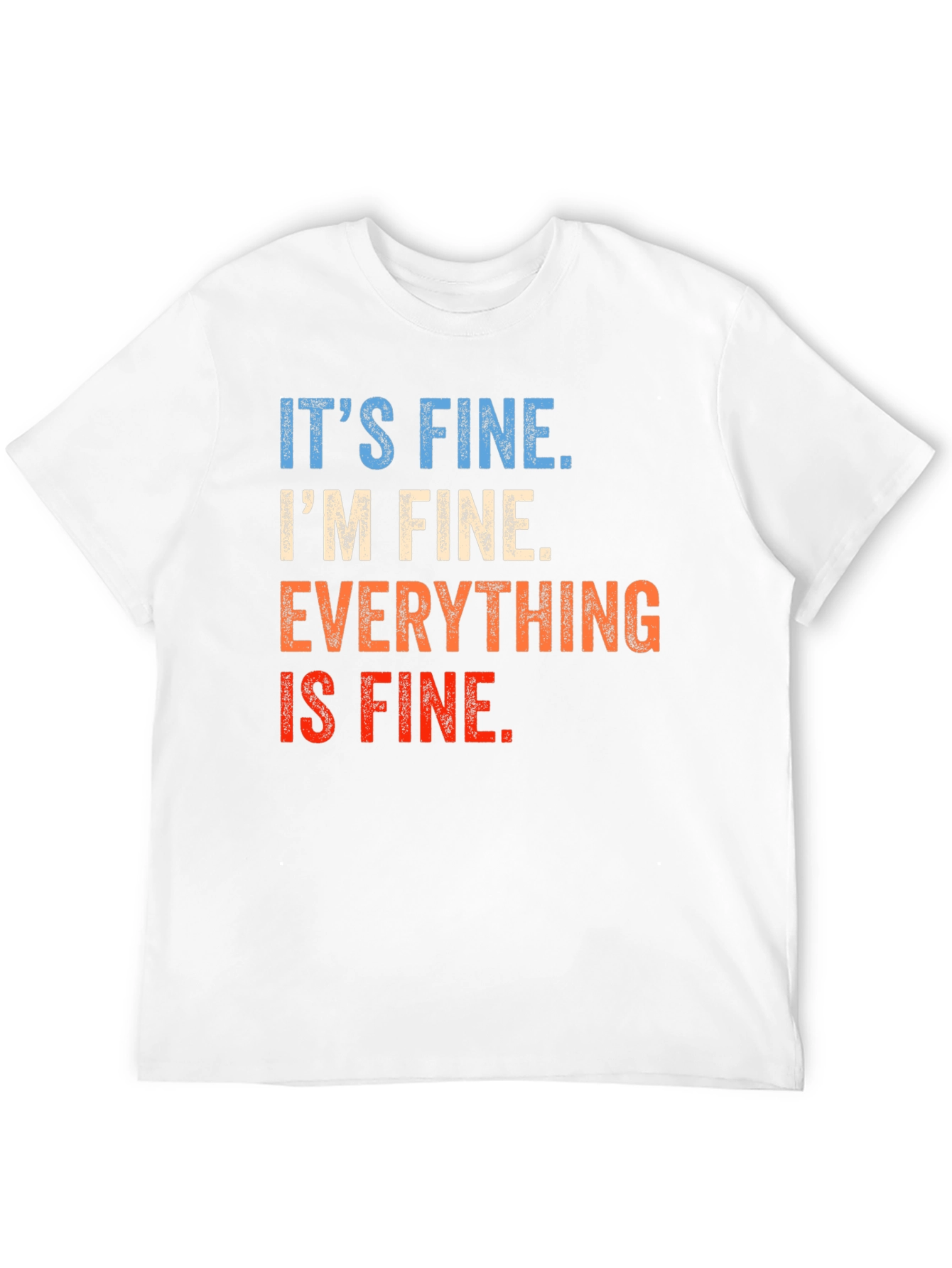 Black It's Fine Graphic T-Shirt - Unisex view 12