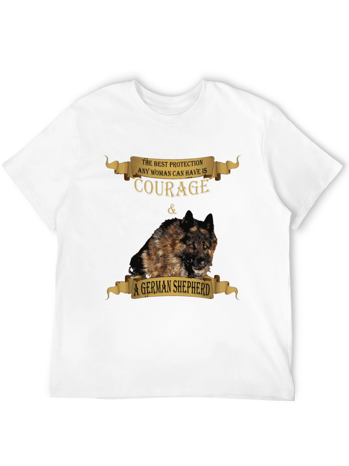 Black Courage & German Shepherd T-Shirt - Best Protection view 12