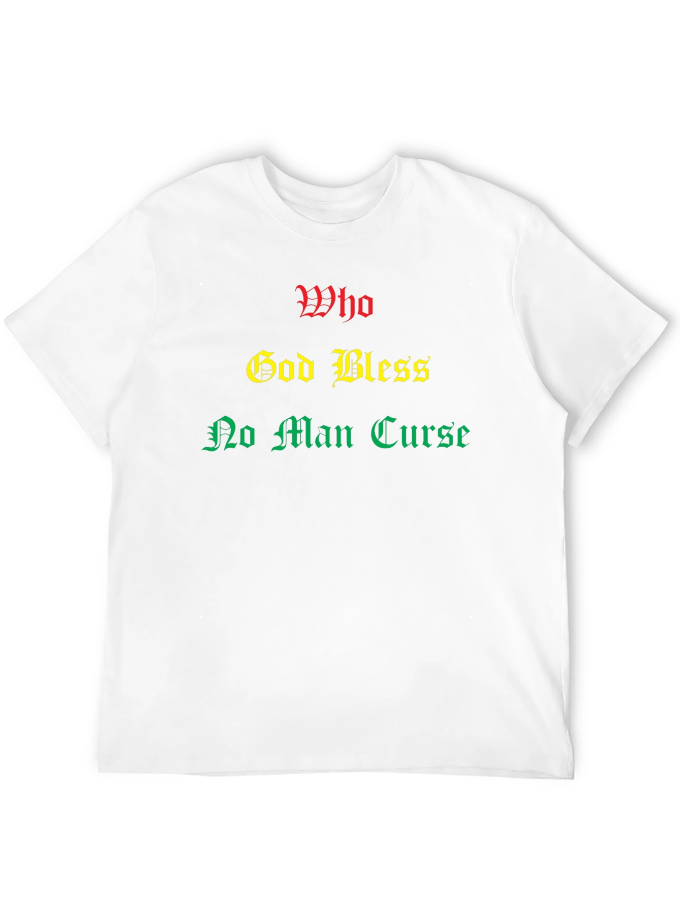 Black Rasta T-Shirt: Who God Bless No Man Curse view 12
