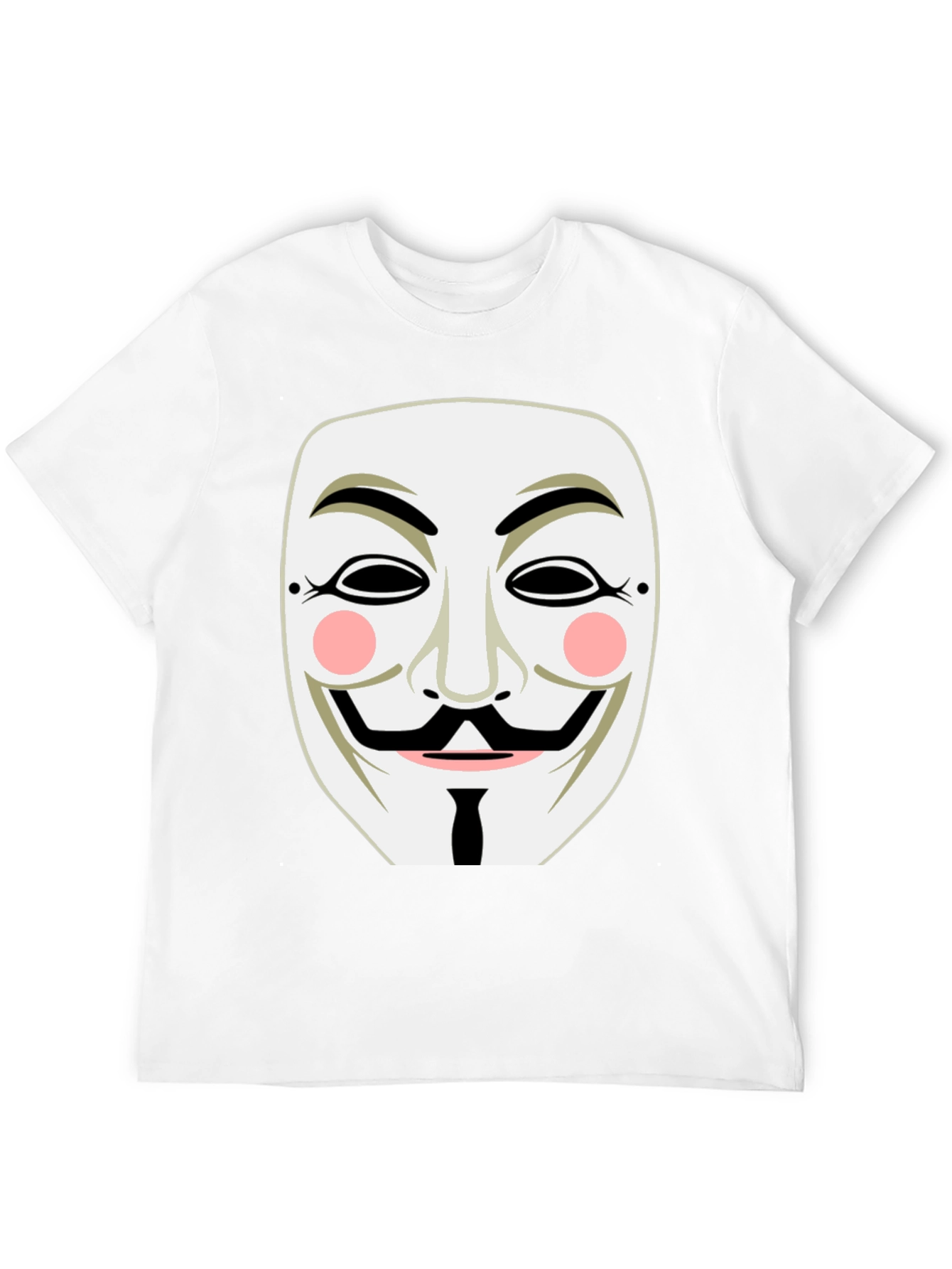 Black Anonymous Mask Graphic Tee - Black Cotton T-Shirt view 12