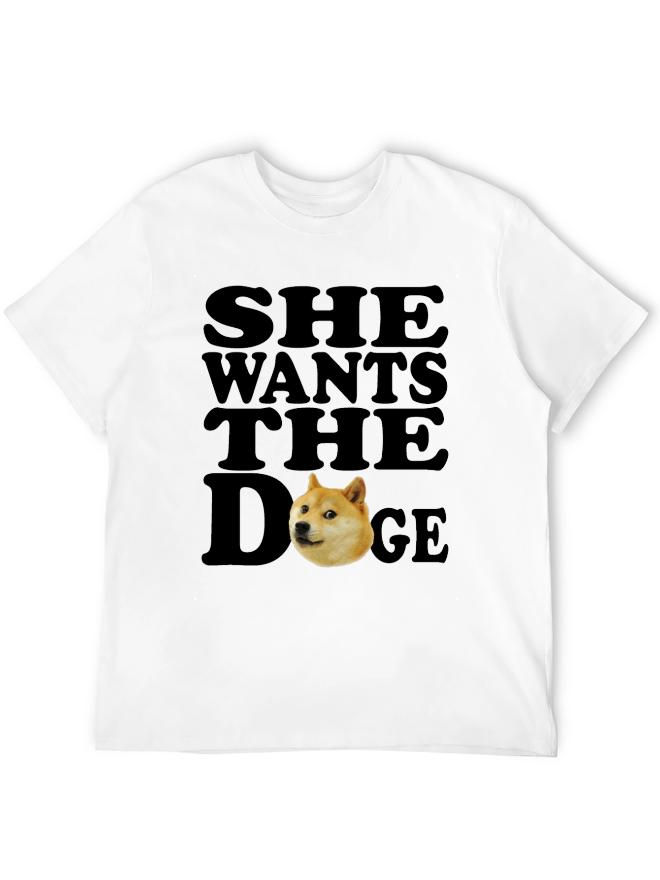 Black She Wants the Doge Meme T-Shirt view 12