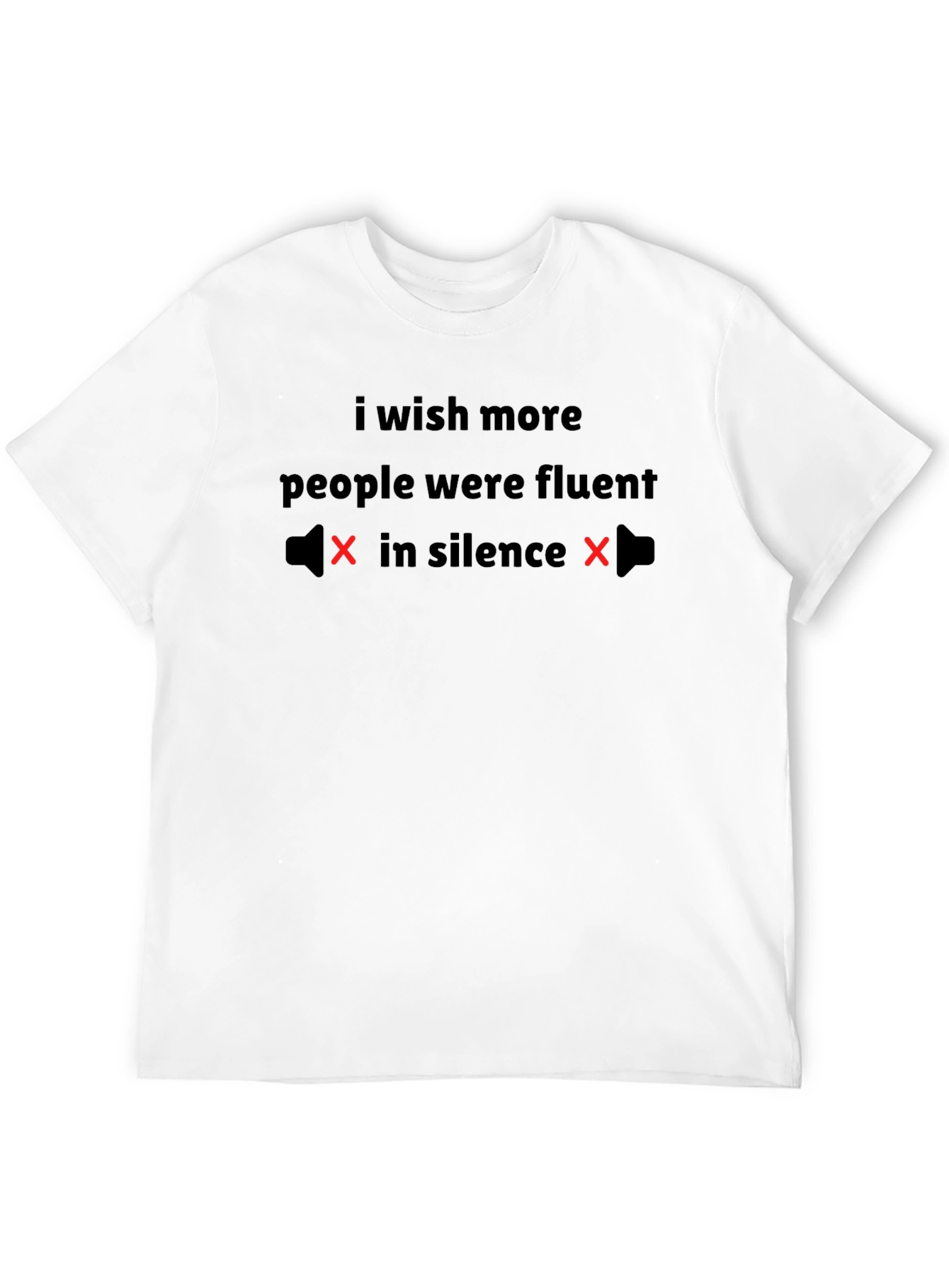 Black Silent Fluency Graphic Tee - Unisex Cotton T-Shirt view 12