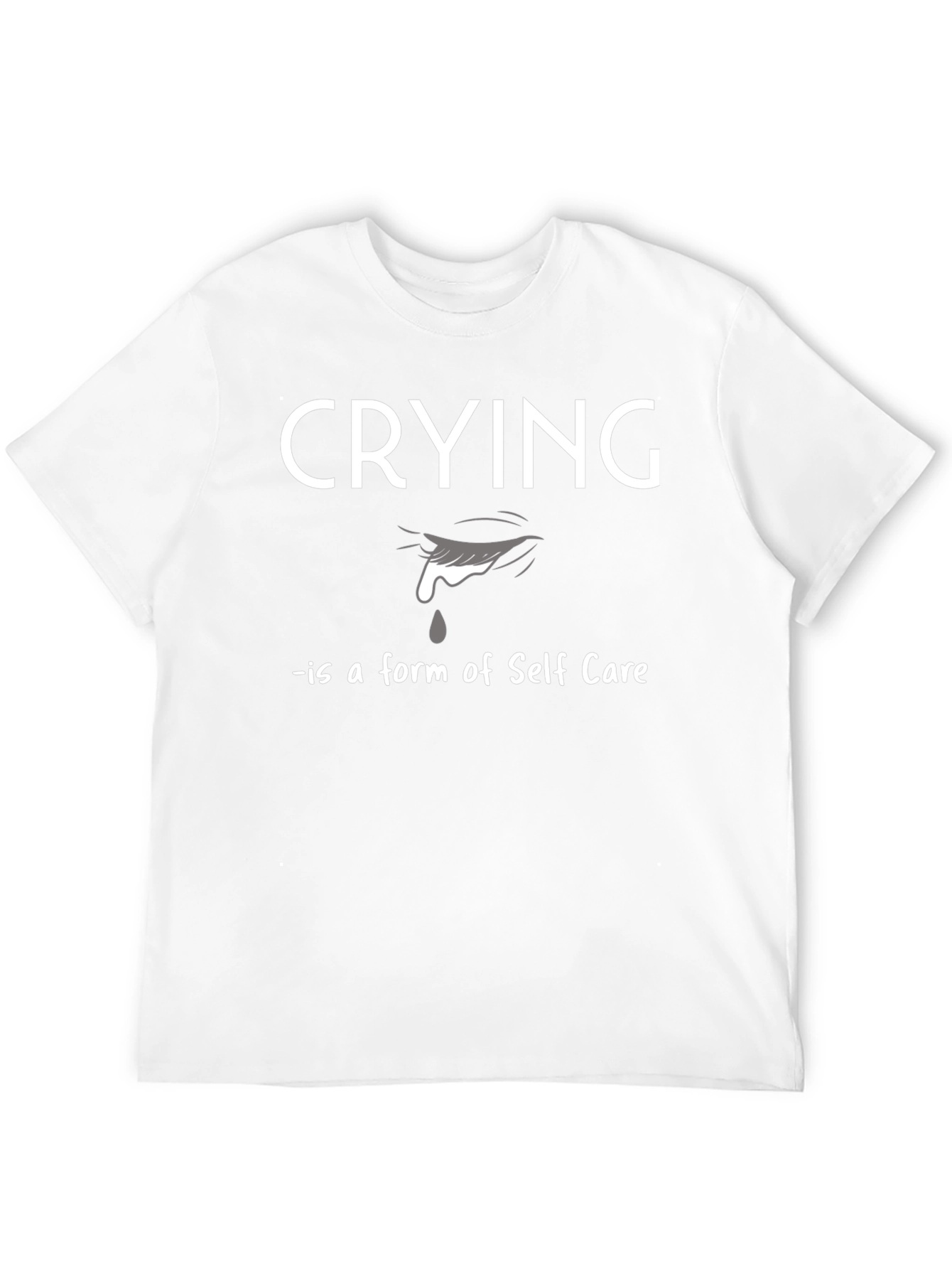 Black Crying Is Self Care Black Graphic T-Shirt view 12