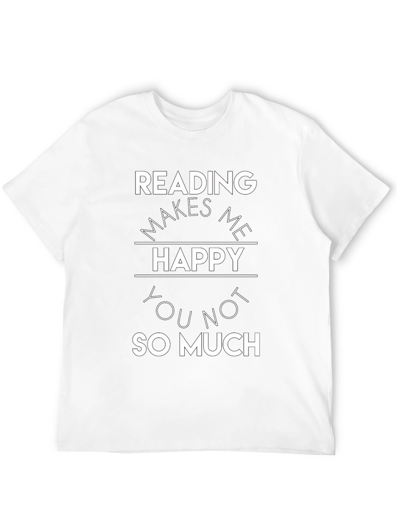 Black Reading Makes Me Happy T-Shirt - Book Lover Tee view 12