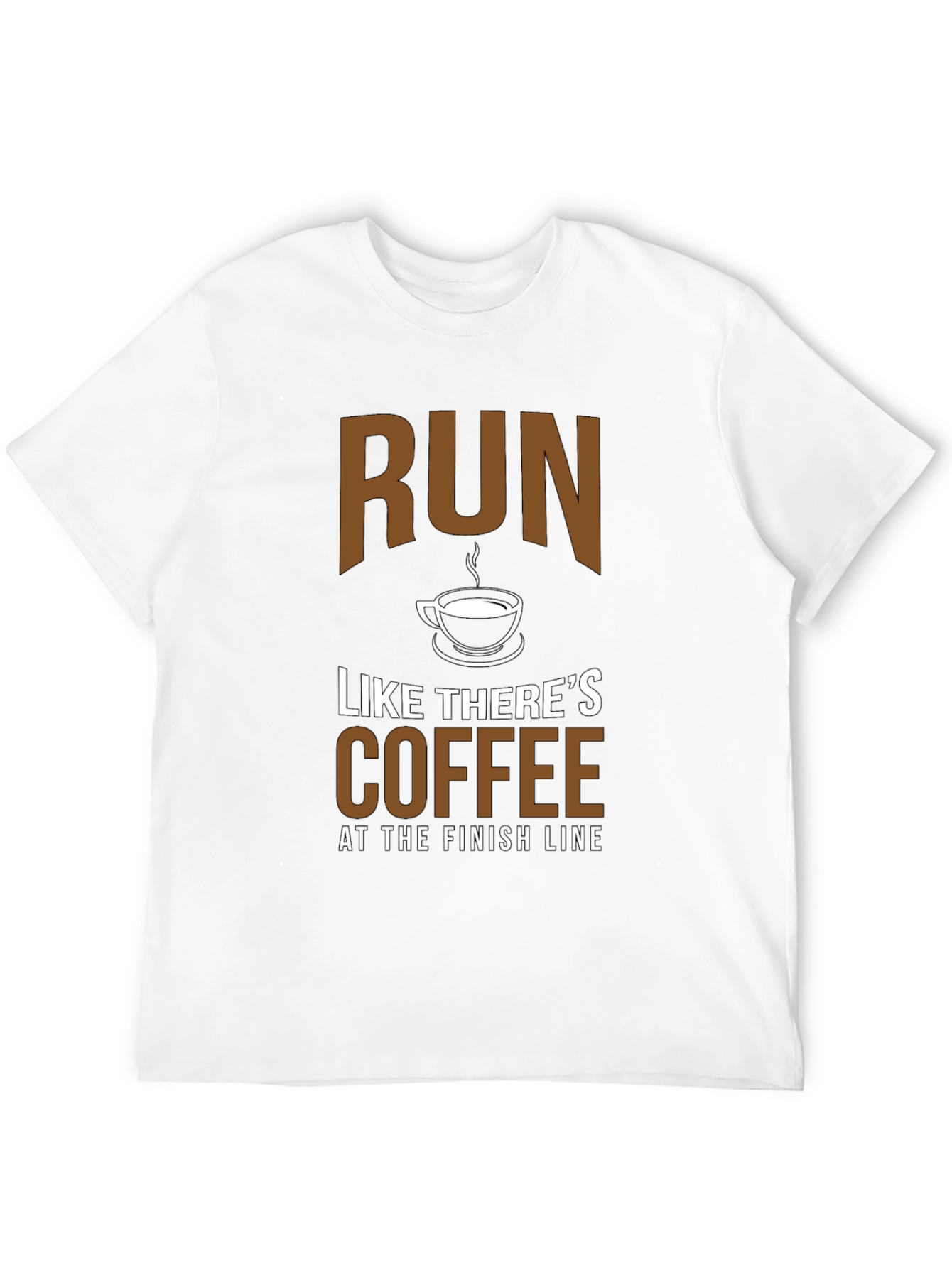 Black Run Like There's Coffee T-Shirt - Funny Running Tee view 12
