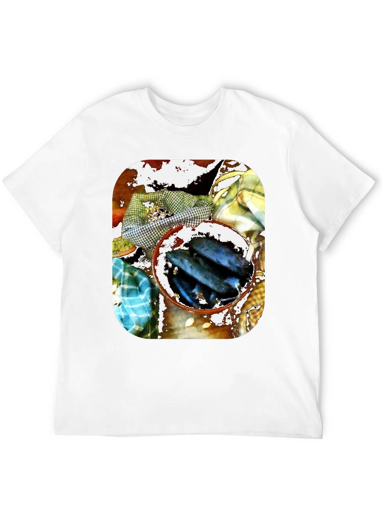 Black Artistic Fish Bowl Graphic Tee - Unique Design view 12