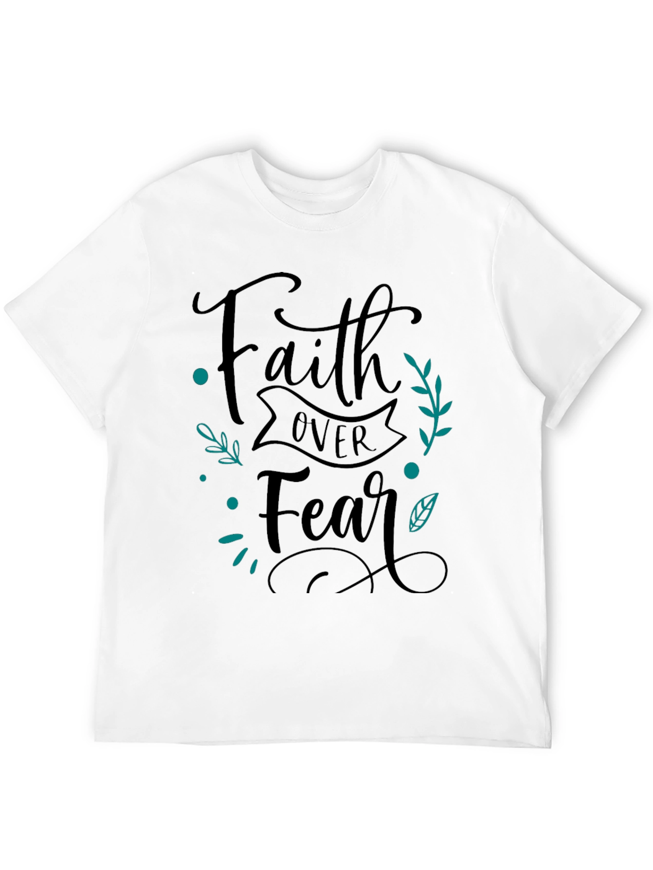 Black Faith Over Fear Graphic Tee - Unisex Black T-Shirt view 12
