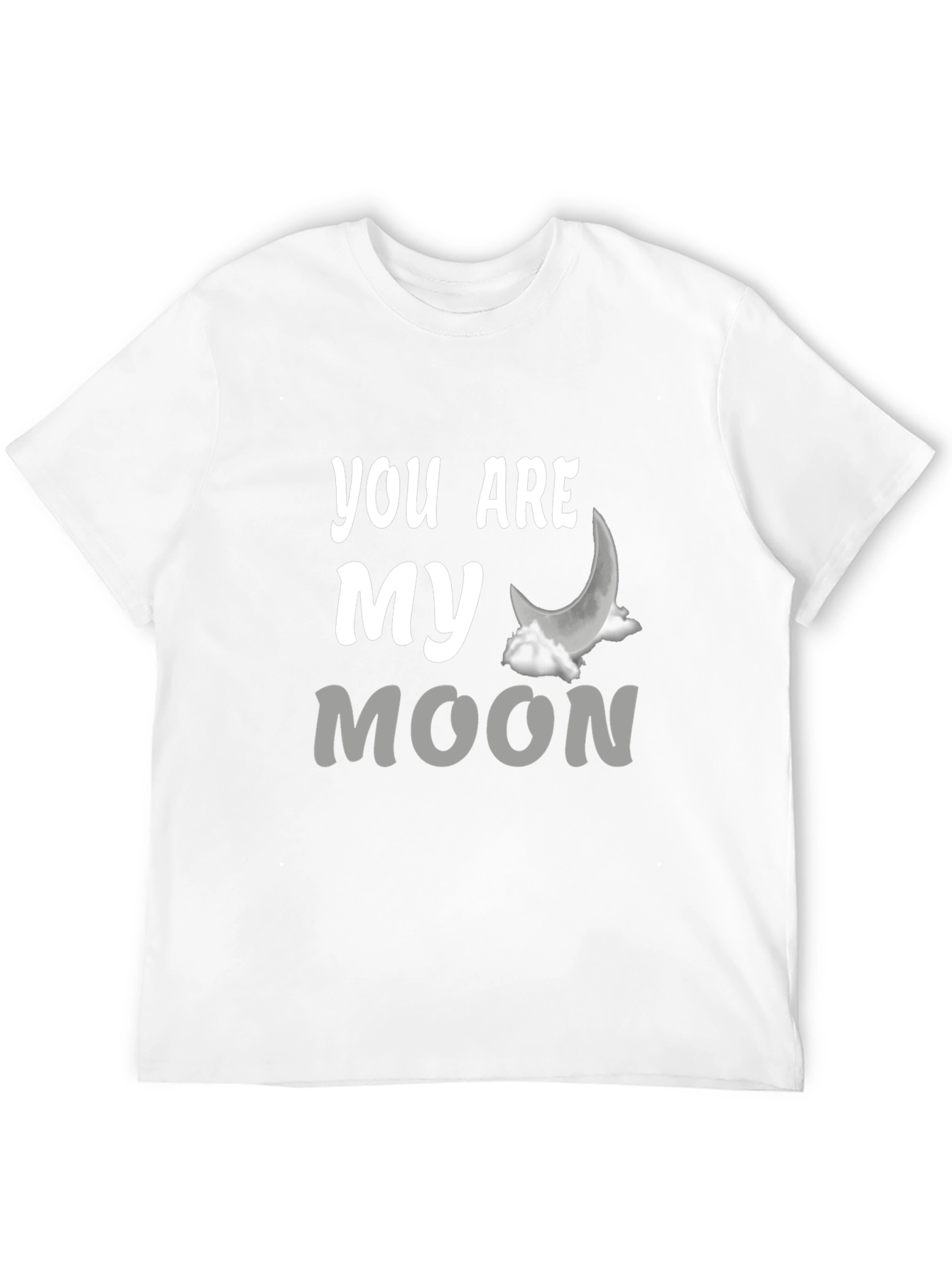 Black You Are My Moon Graphic T-Shirt - Trendy Black Tee view 12