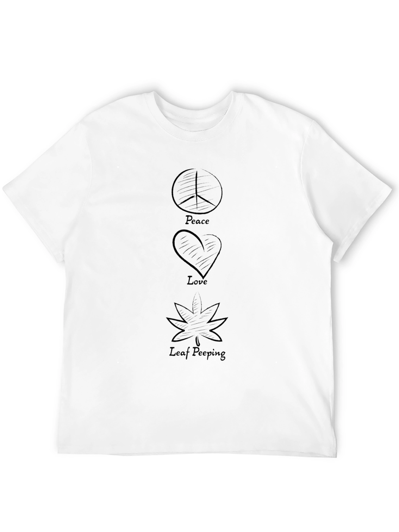 Peace Love Leaf Peeping Black T-Shirt - 12
