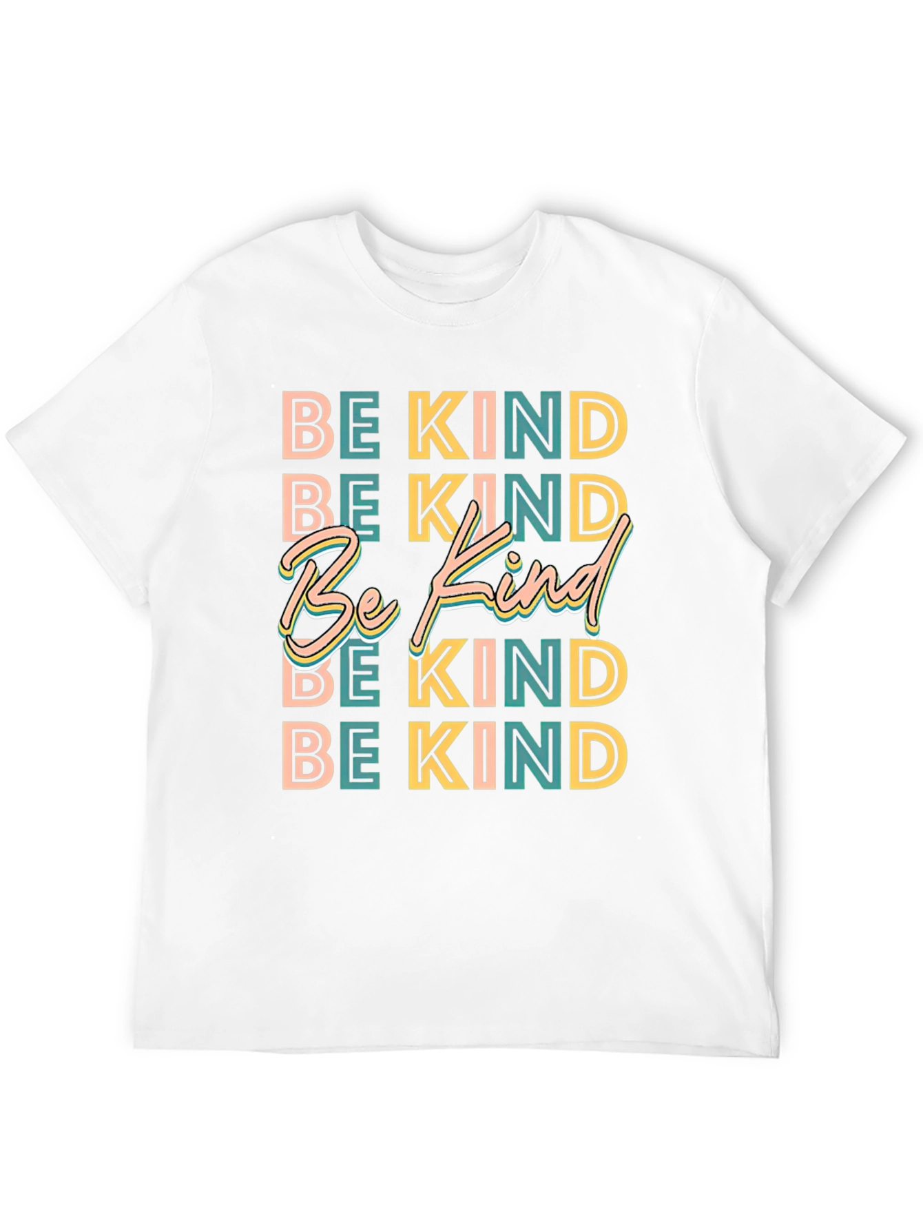 Black Be Kind Graphic Tee - Retro Style Kindness T-Shirt view 12