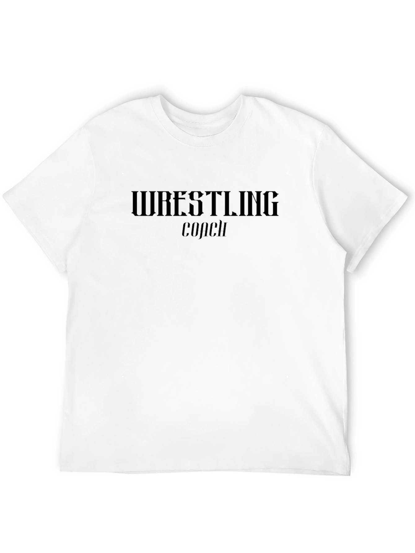 Black Wrestling Coach T-Shirt - Classic Black view 12